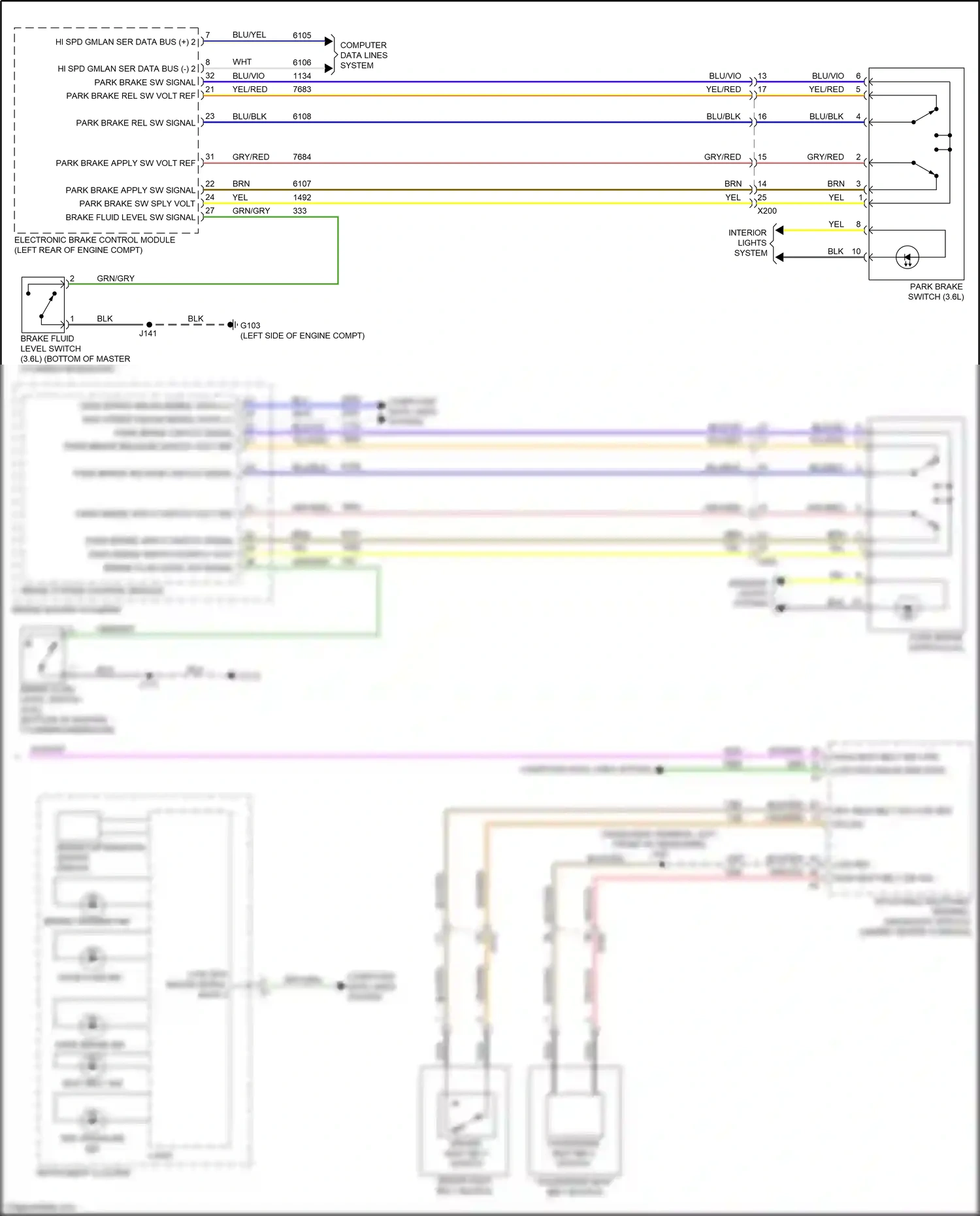 Cadillac XT6 I (2019-2024) computer data lines system wiring diagram  (80 of 106)