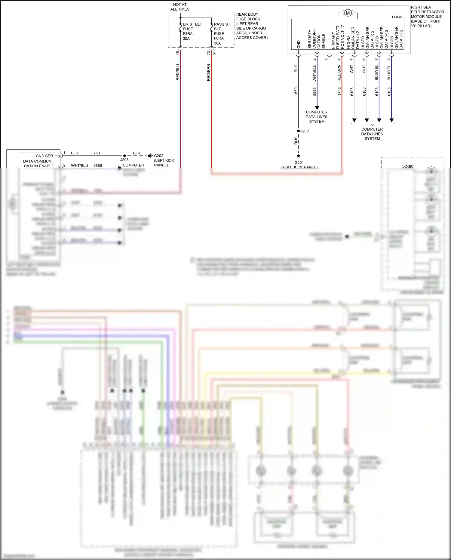 Cadillac XT6 I (2019-2024) computer data lines system wiring diagram  (70 of 106)