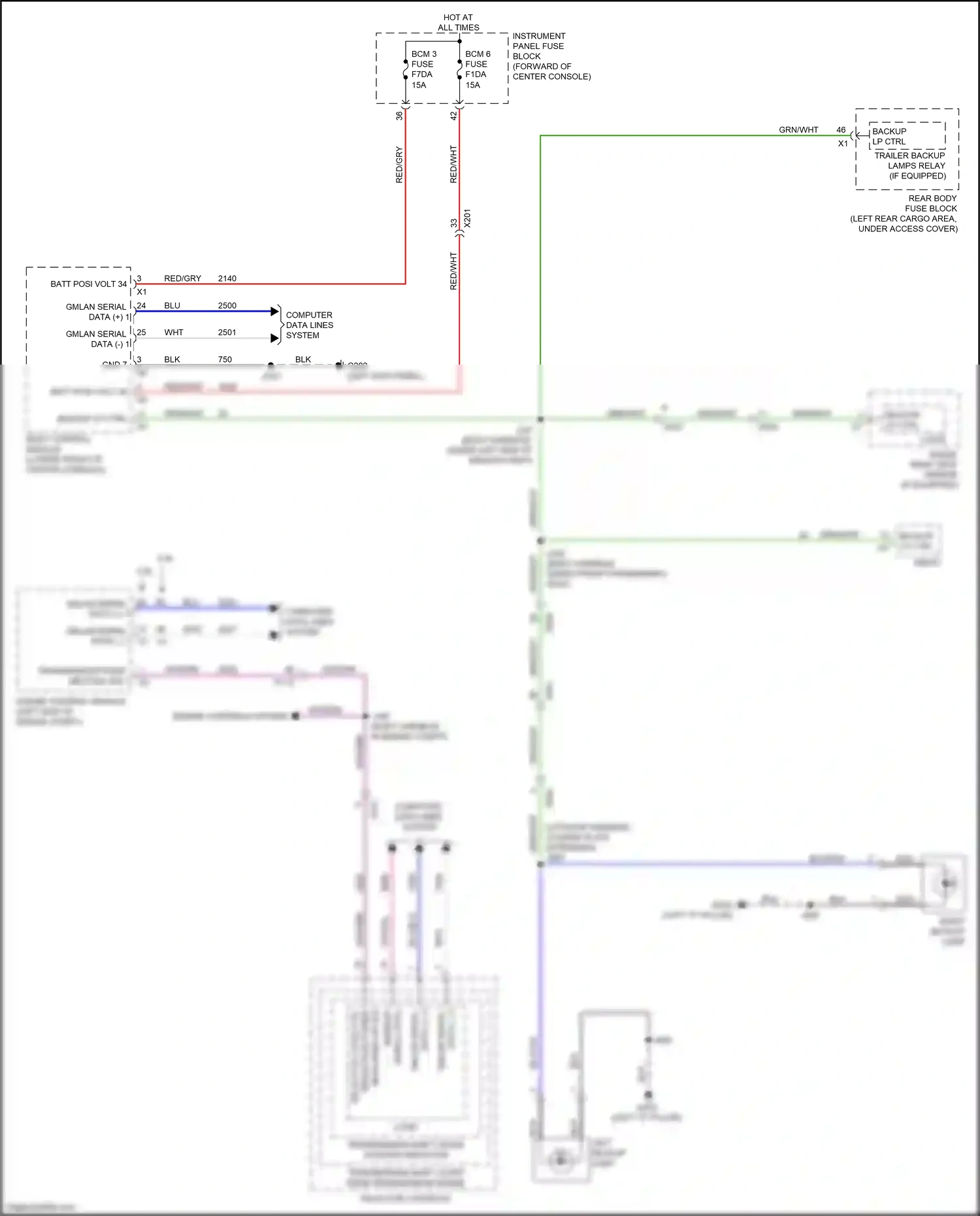 Cadillac XT6 I (2019-2024) engine control module wiring diagram  (2 of 16)