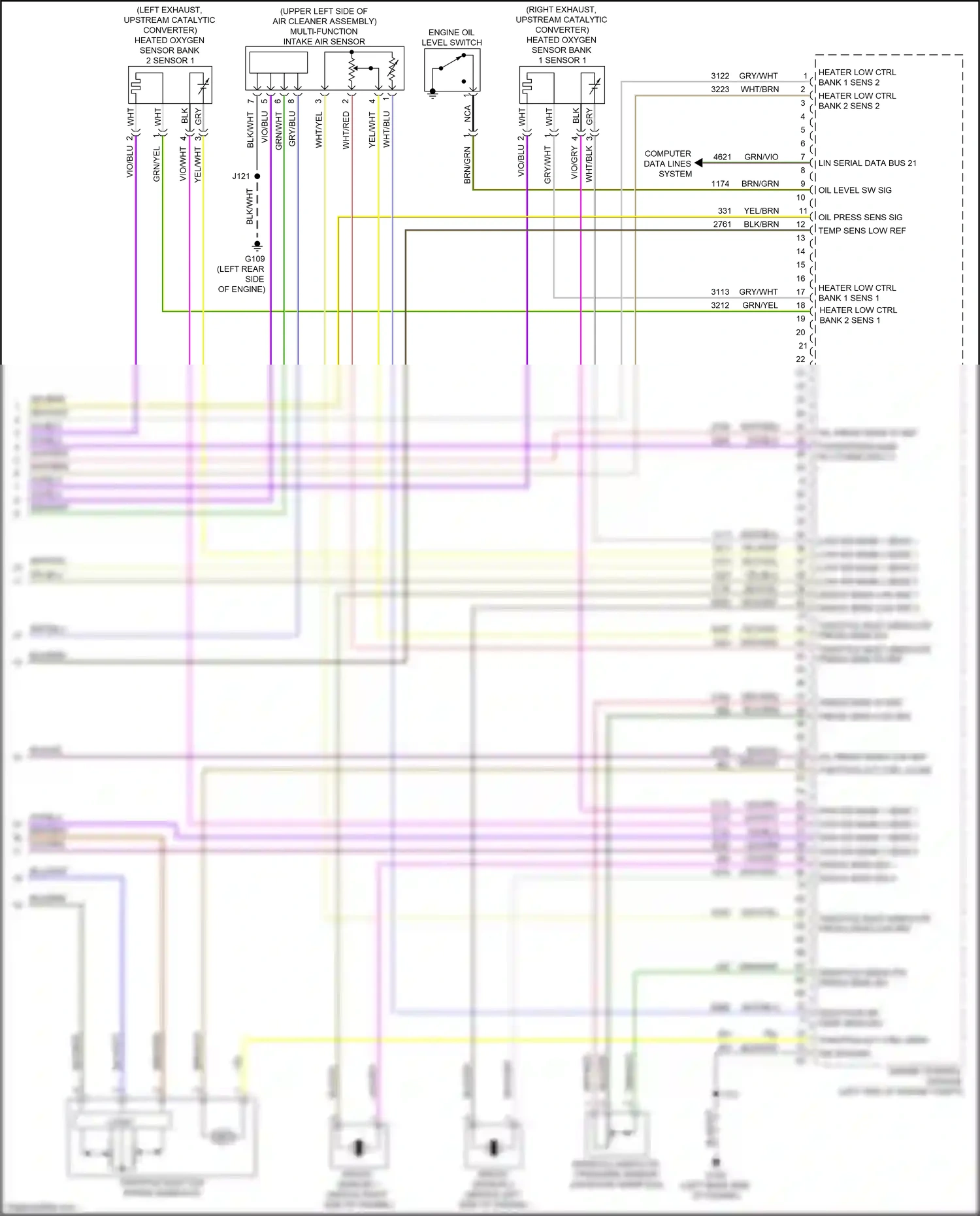 Cadillac XT6 I (2019-2024) engine control module wiring diagram  (16 of 16)