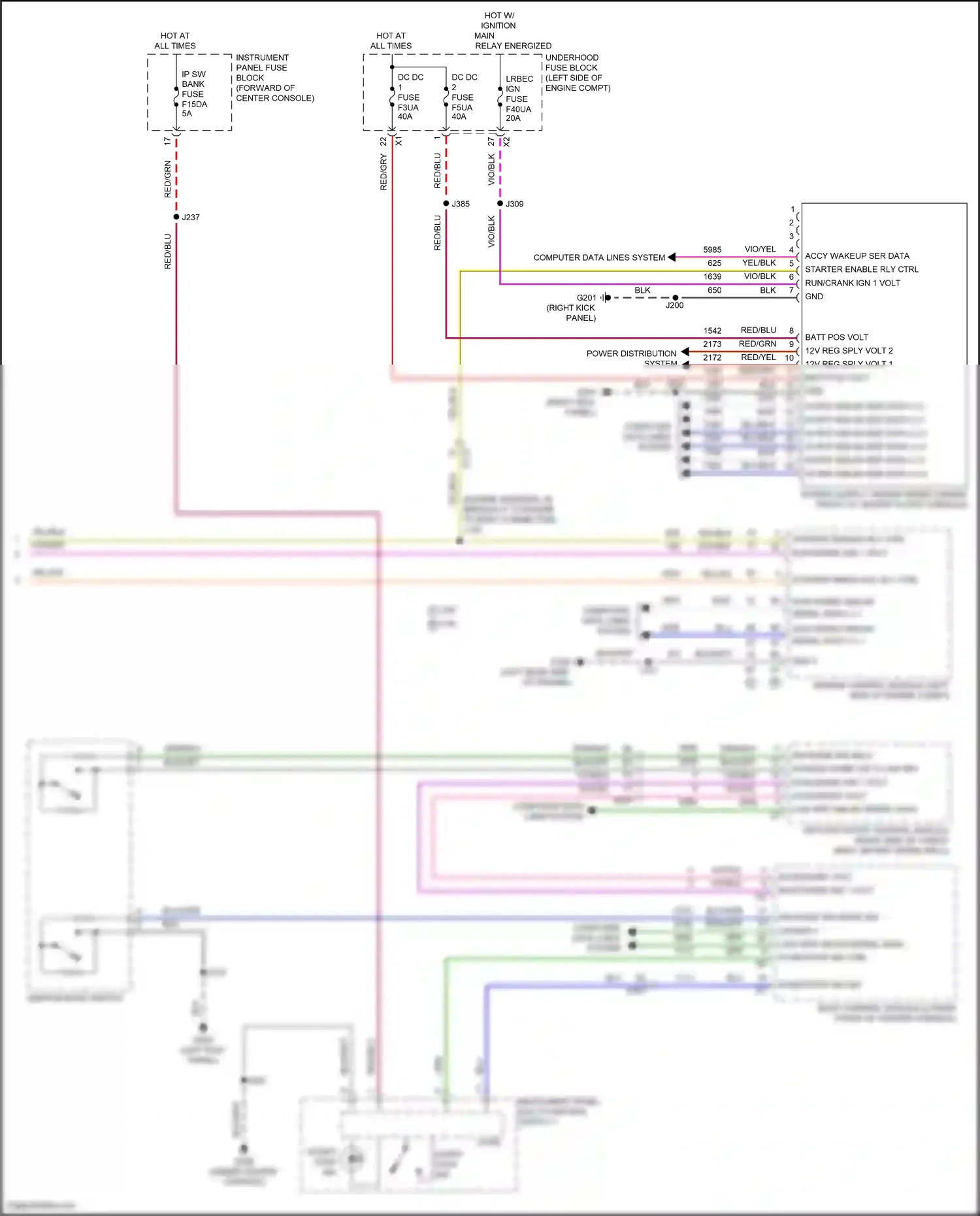 Cadillac XT6 I (2019-2024) instrument panel multi-function switch 1 wiring diagram  (6 of 6)