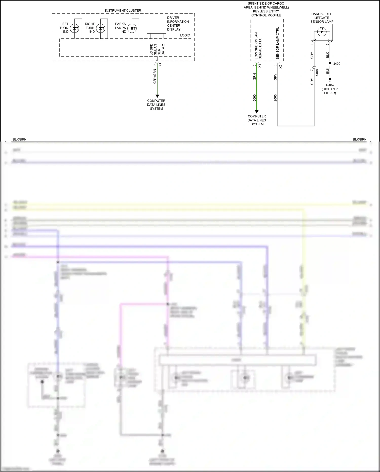 Cadillac XT6 I (2019-2024) keyless entry control module wiring diagram  (4 of 10)
