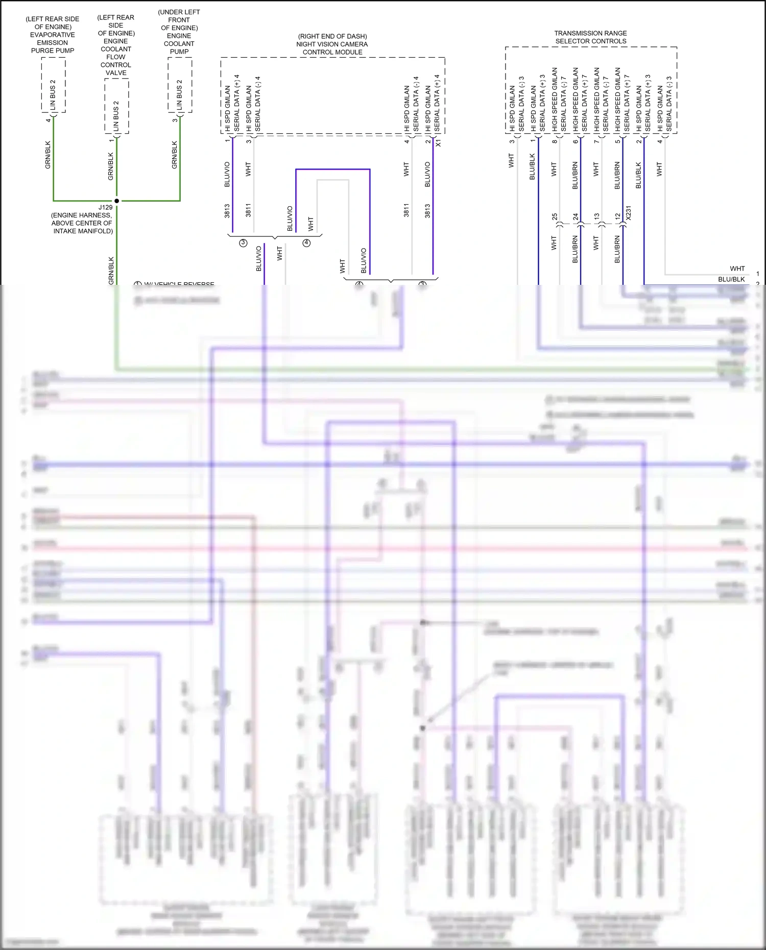 Cadillac XT6 I (2019-2024) long range radar sensor module wiring diagram  (1 of 3)