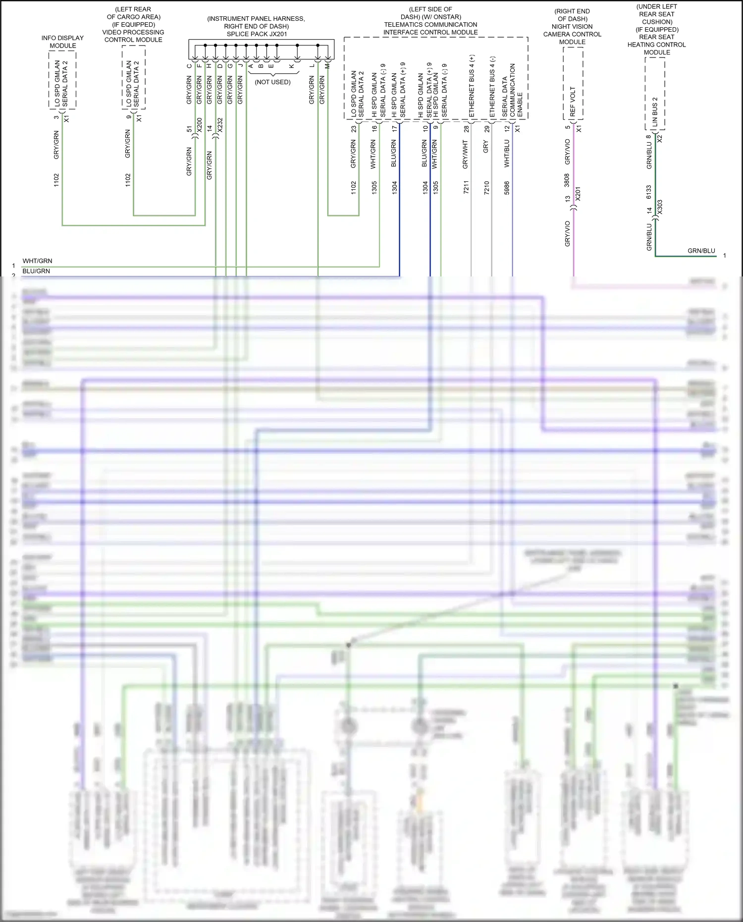 Cadillac XT6 I (2019-2024) night vision camera control module wiring diagram  (1 of 4)