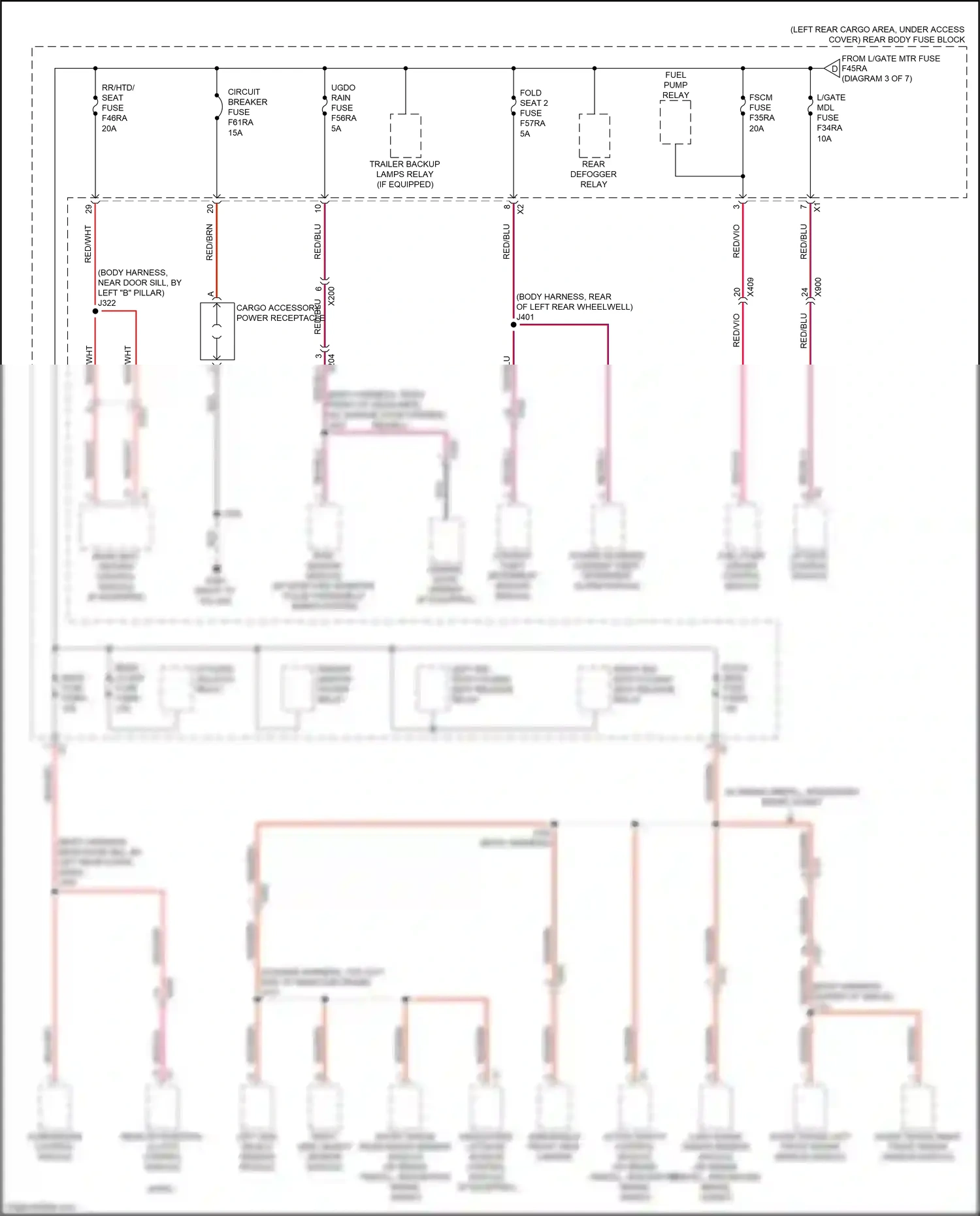 Cadillac XT6 I (2019-2024) right side object sensor module wiring diagram  (4 of 4)