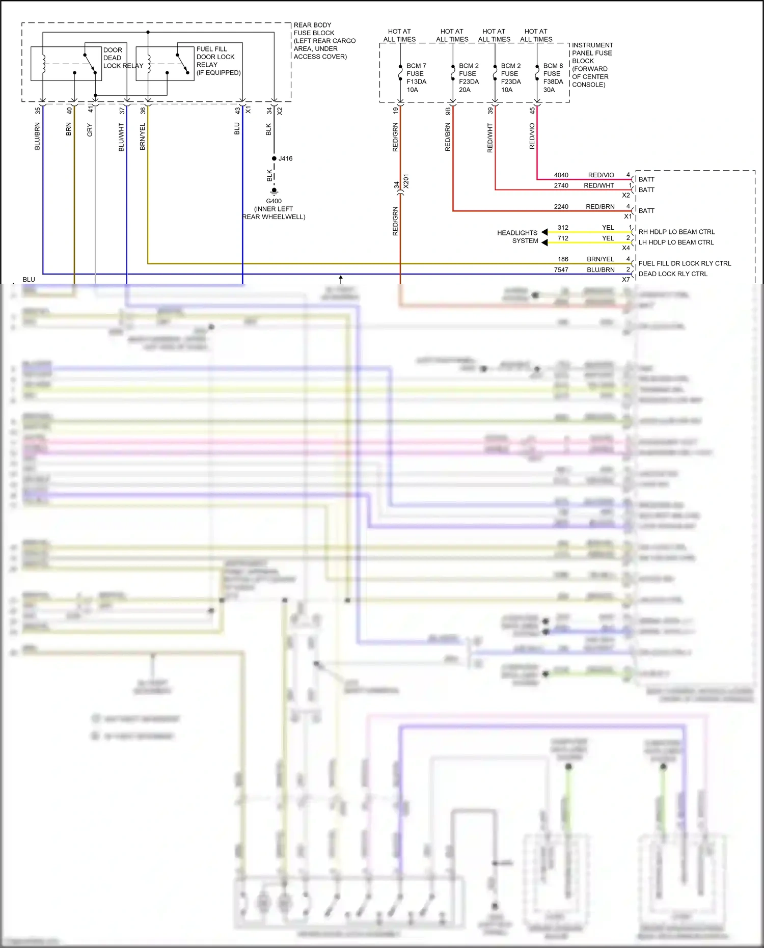 Cadillac XT6 I (2019-2024) security ind ctrl wiring diagram  (2 of 3)