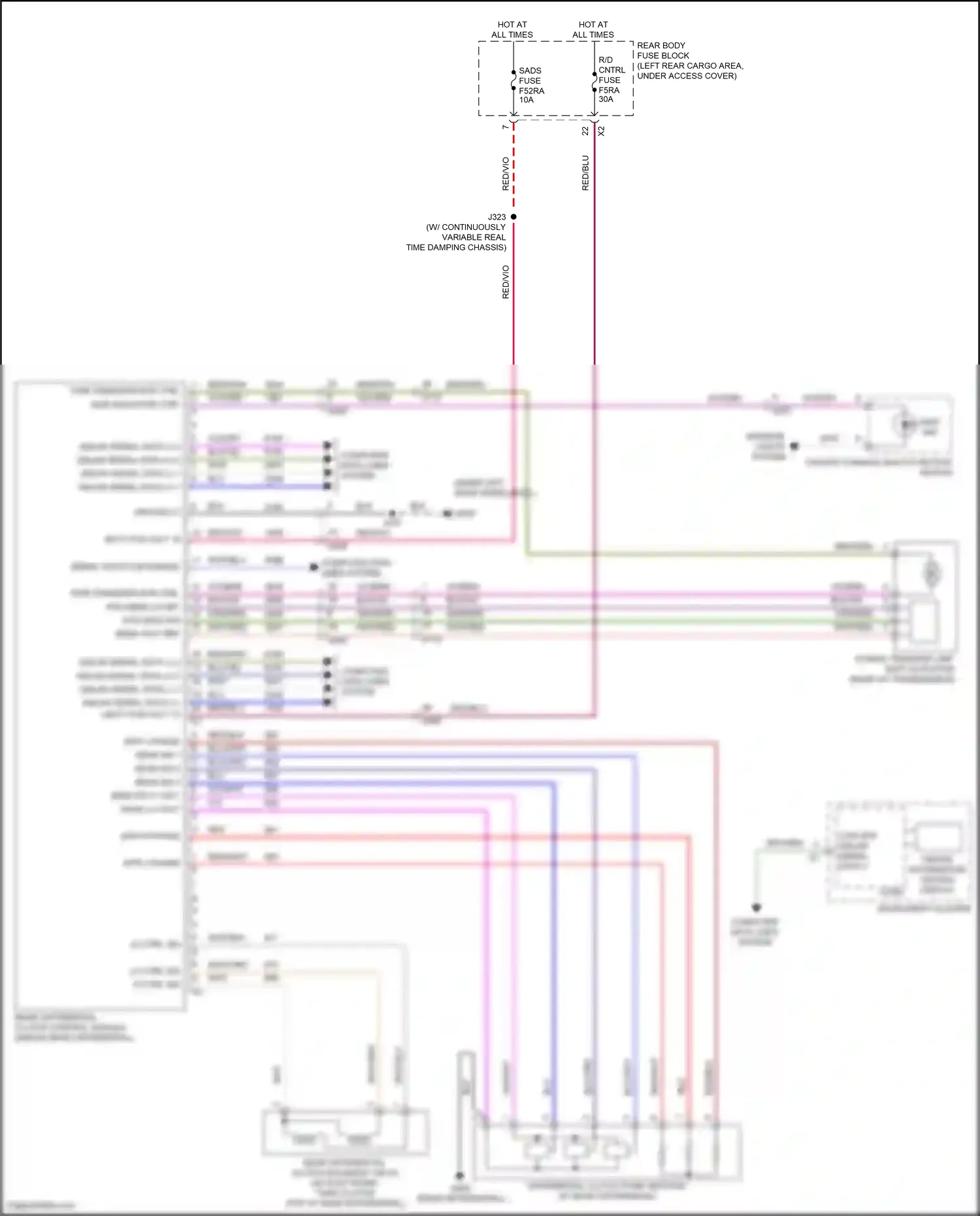 Cadillac XT6 I (2019-2024) serial data com enable wiring diagram  (1 of 1)
