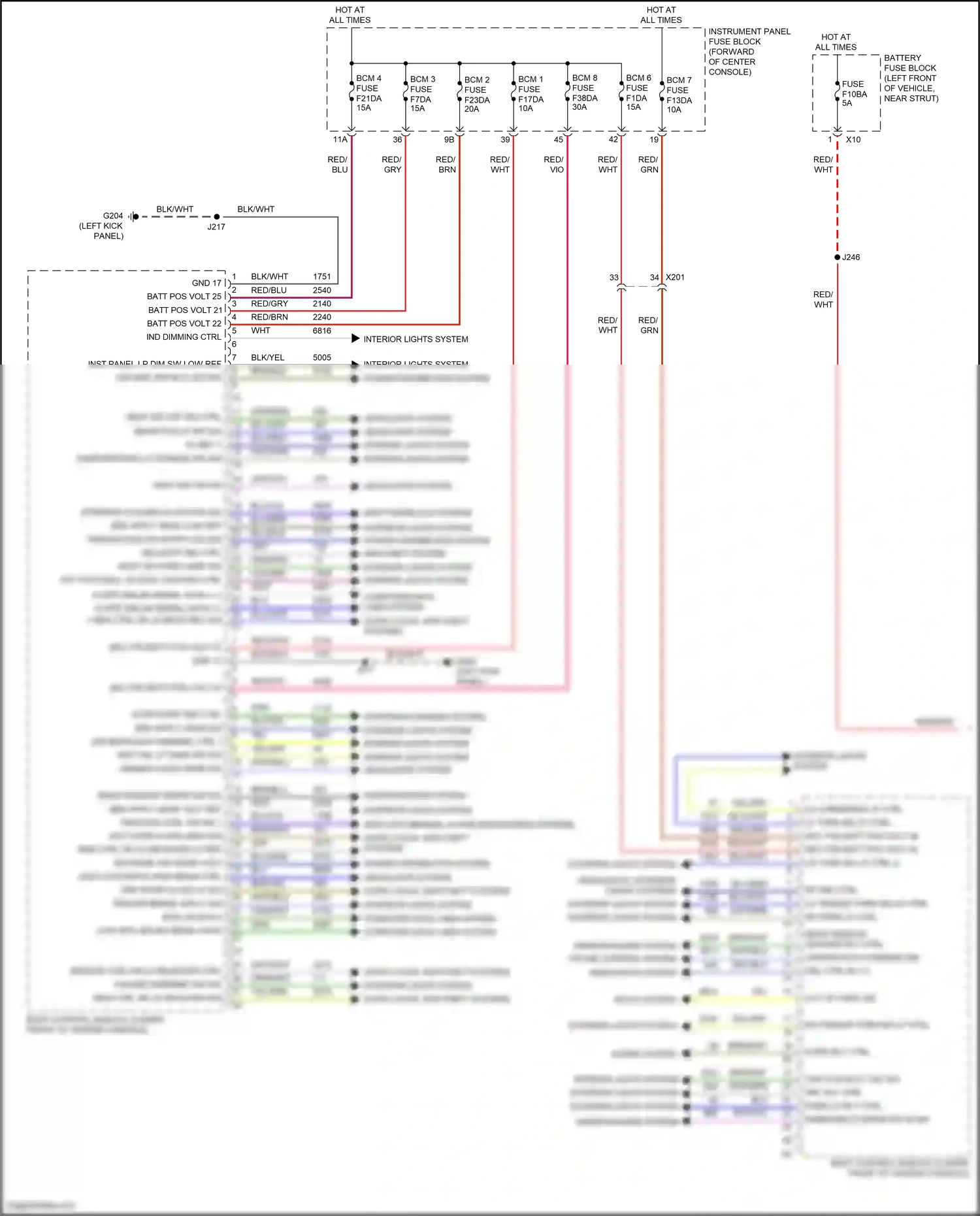 Cadillac XT6 I (2019-2024) shift interlock system wiring diagram  (2 of 2)