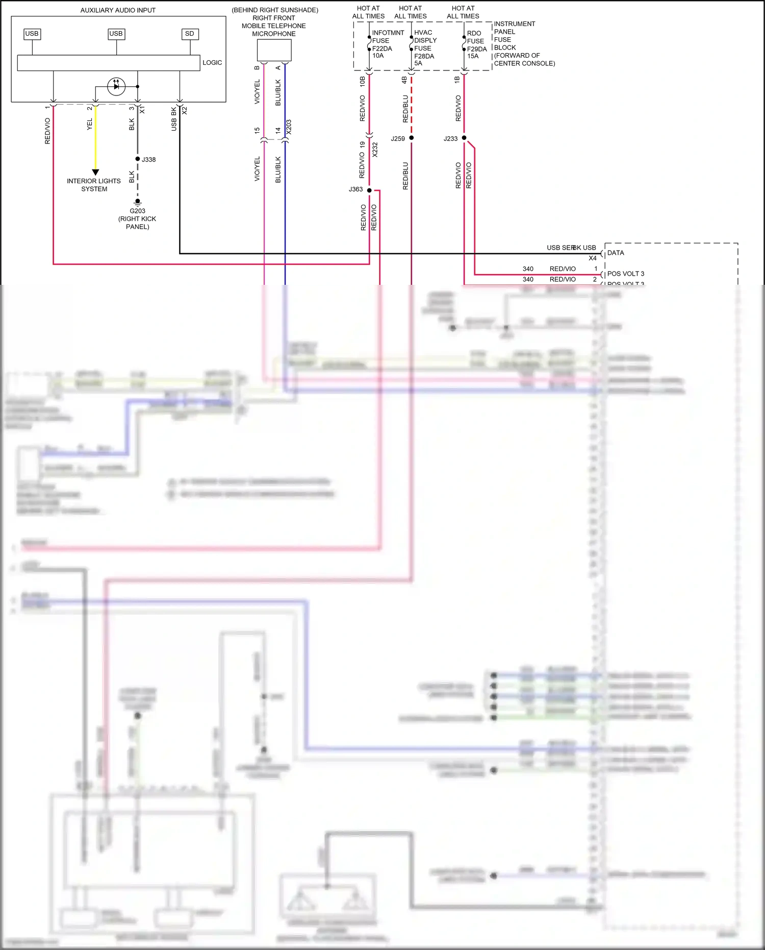 Cadillac XT6 I (2019-2024) telematics communication interface control module wiring diagram  (3 of 7)