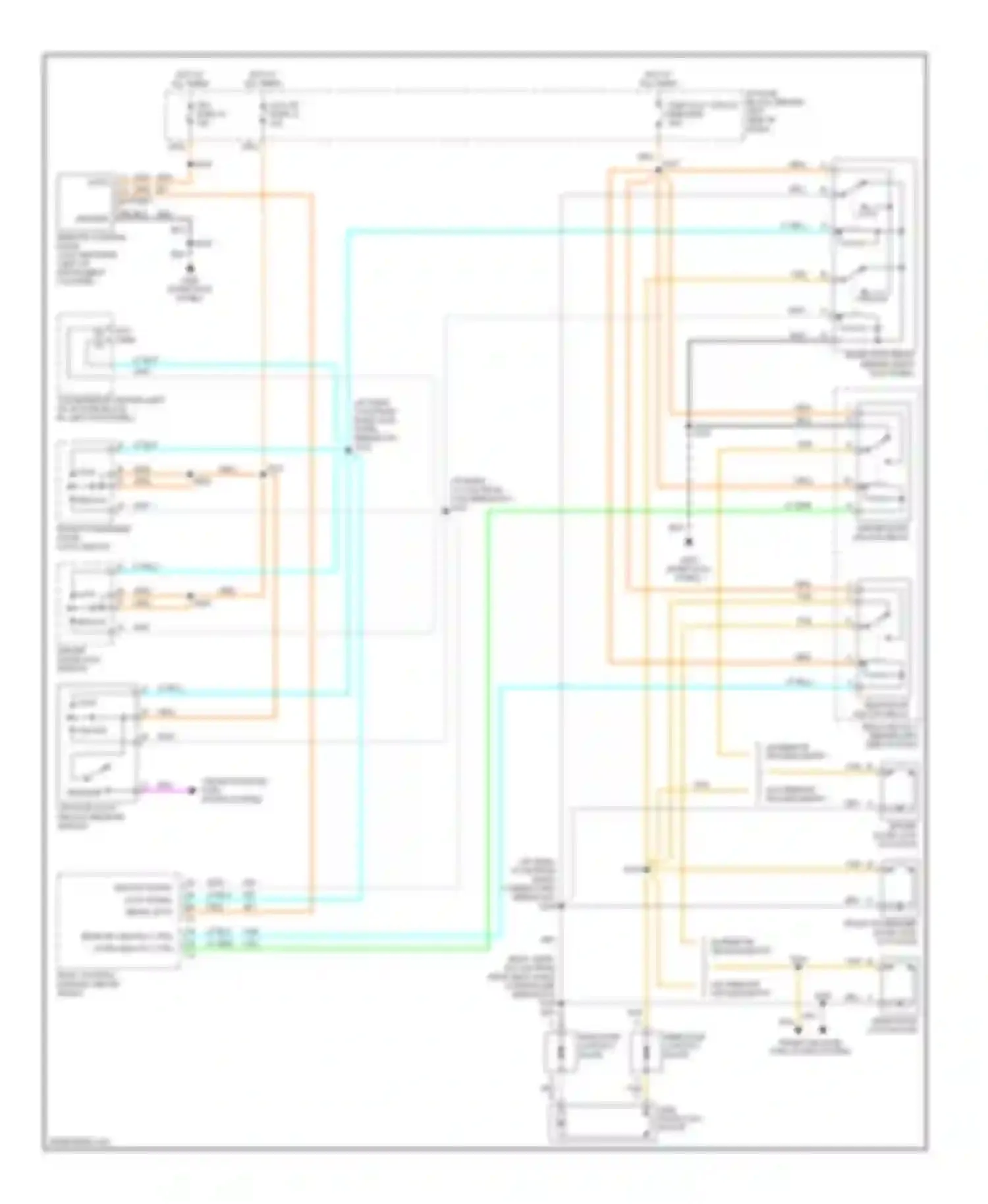 Astro Chevrolet I (1985-2005): Power door locks circuit, with liftgate