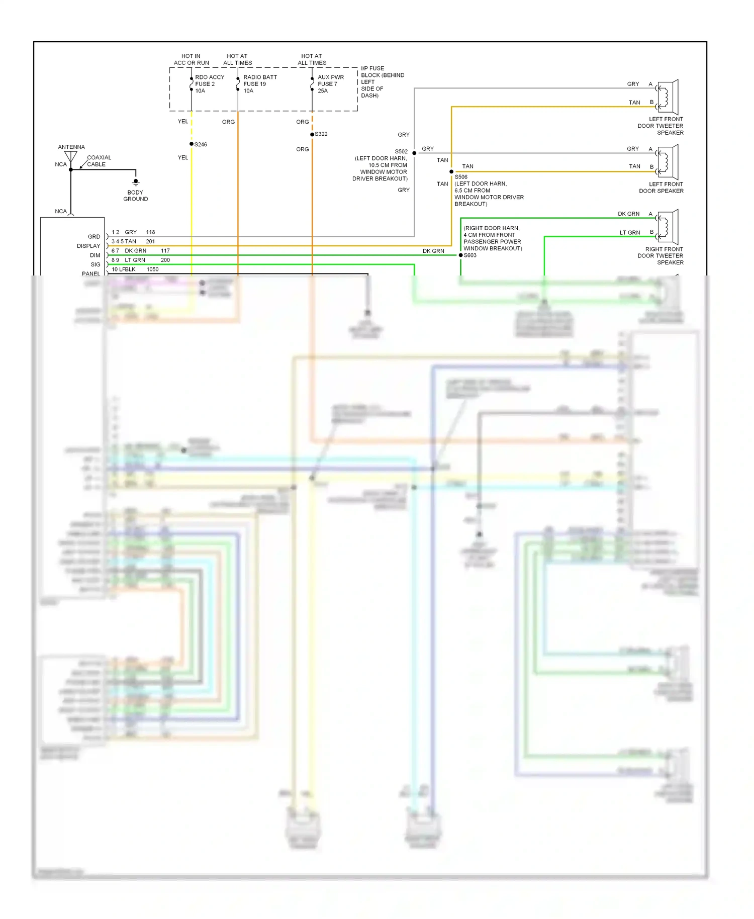 Chevrolet Astro I (1985-2005) blu wiring diagram  (3 of 7)