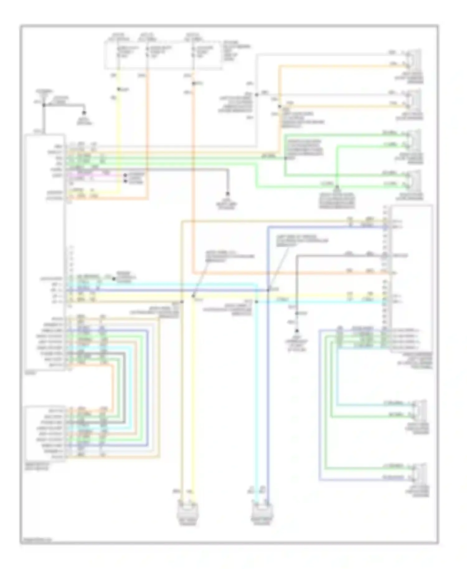 Wiring diagram left rear sub-woofer speaker for Chevrolet Astro I (1985-2005) (1 of 2)