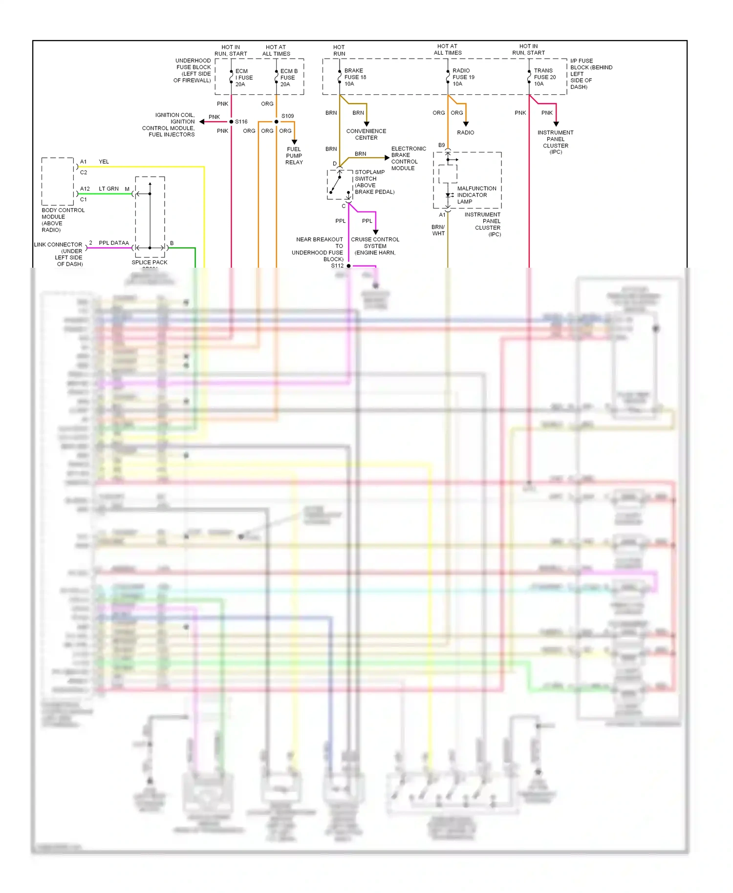 Chevrolet Astro I (1985-2005) run wiring diagram  (1 of 7)