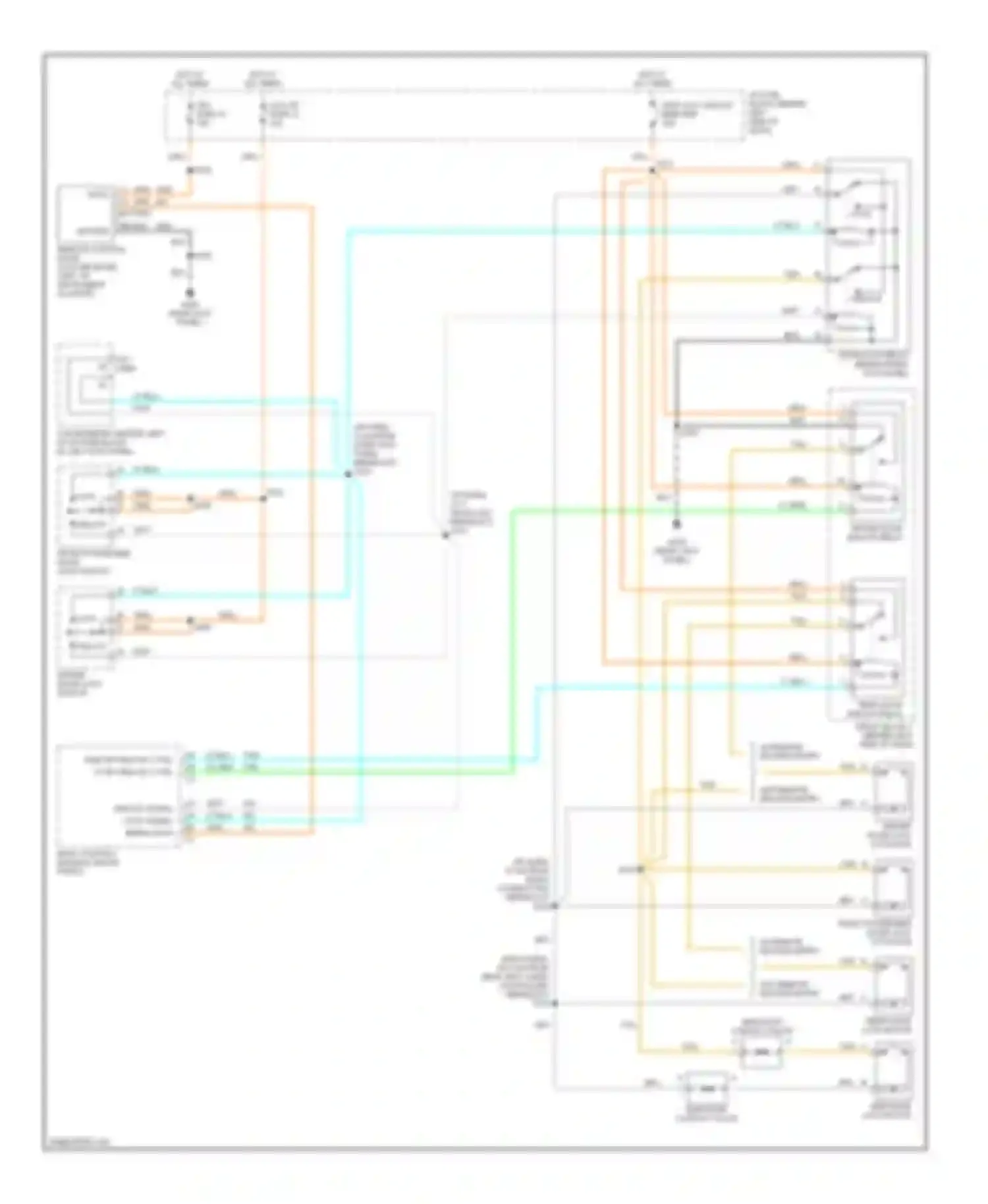 Wiring diagram w/o remote keyless entry for Chevrolet Astro I (1985-2005) (1 of 2)