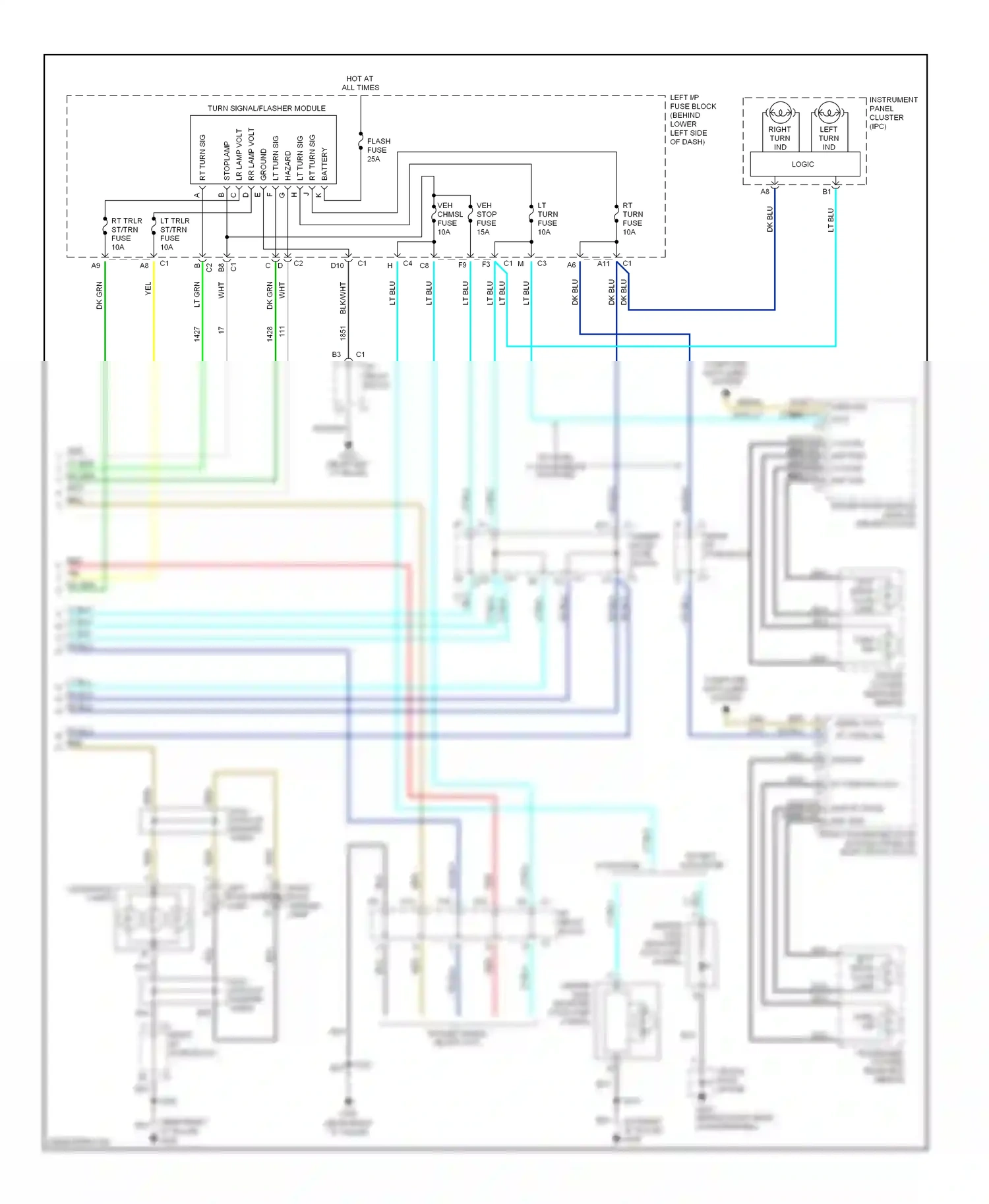 Chevrolet Avalanche I (2001-2006) blu wiring diagram  (5 of 13)