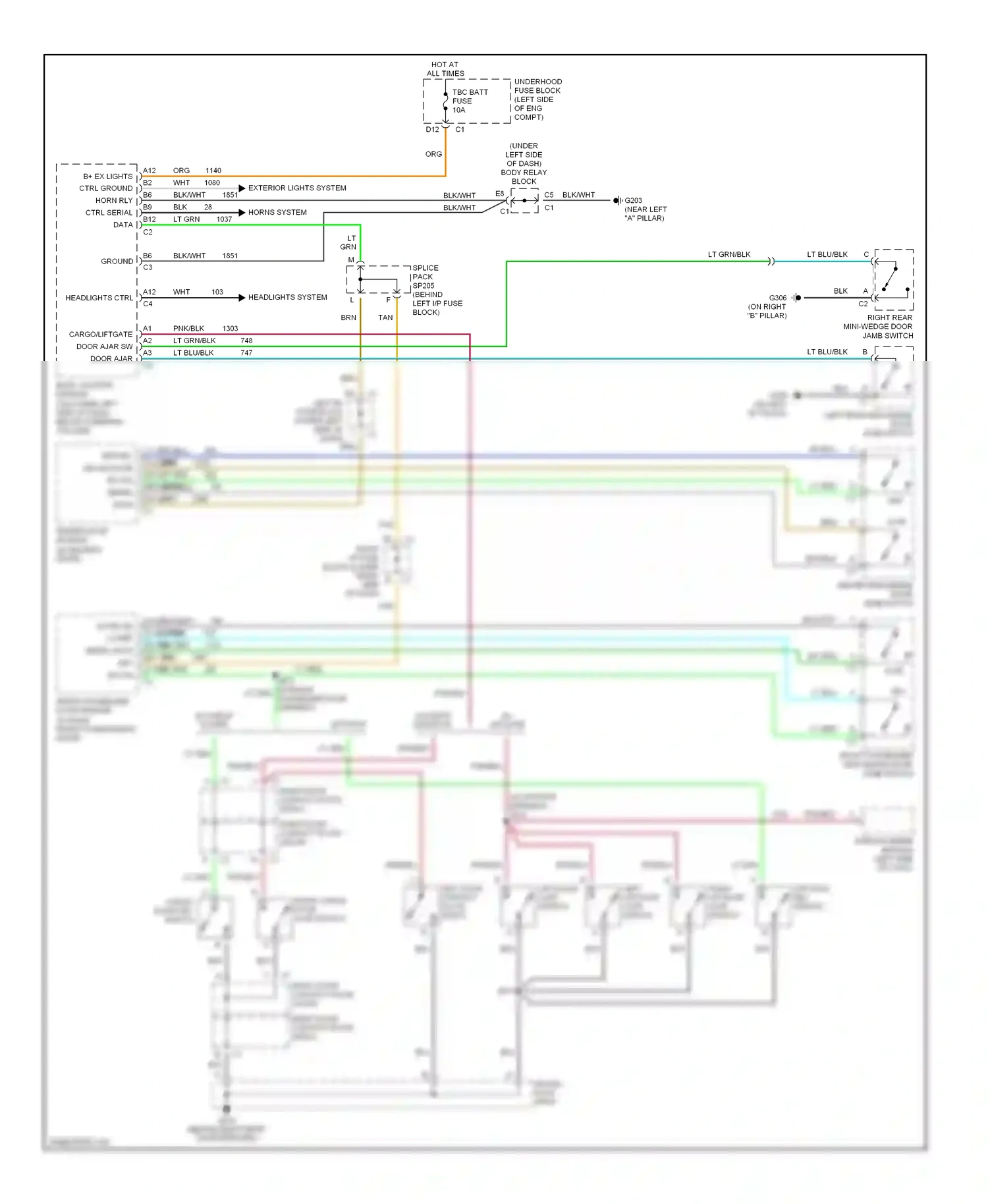 Chevrolet Avalanche I (2001-2006) dk blu wiring diagram  (7 of 67)