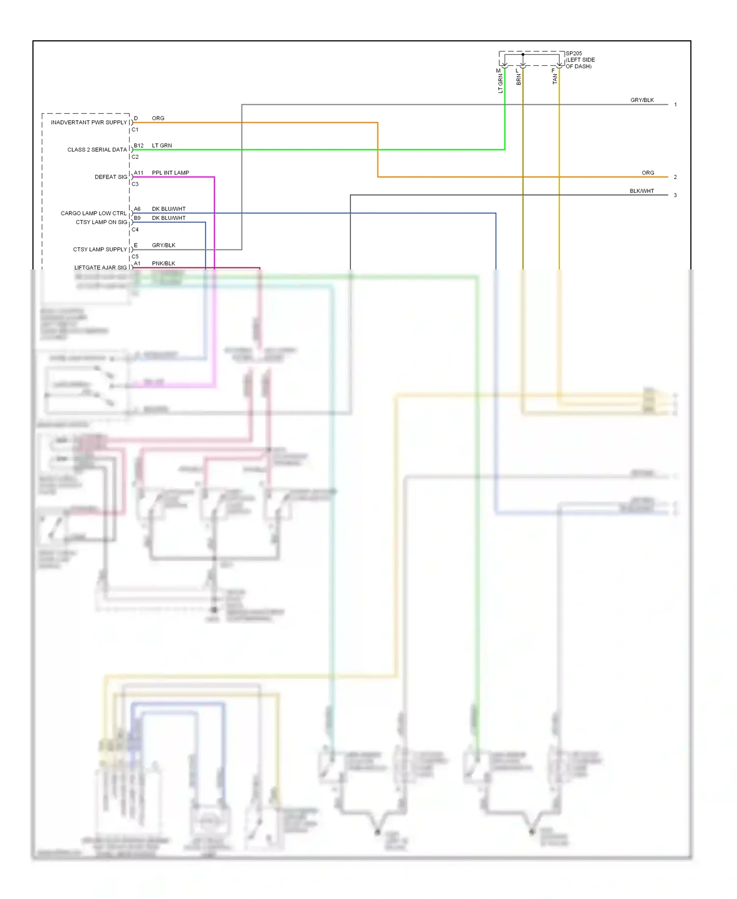 Chevrolet Avalanche I (2001-2006) dk blu wiring diagram  (31 of 67)
