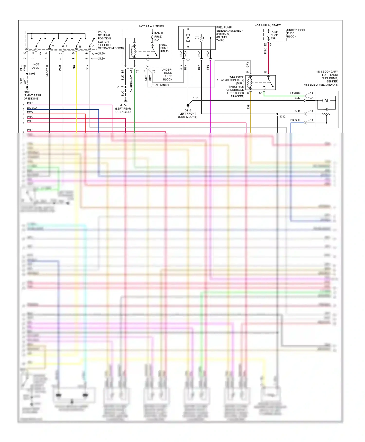 Chevrolet Avalanche I (2001-2006) dk blu wiring diagram  (17 of 67)