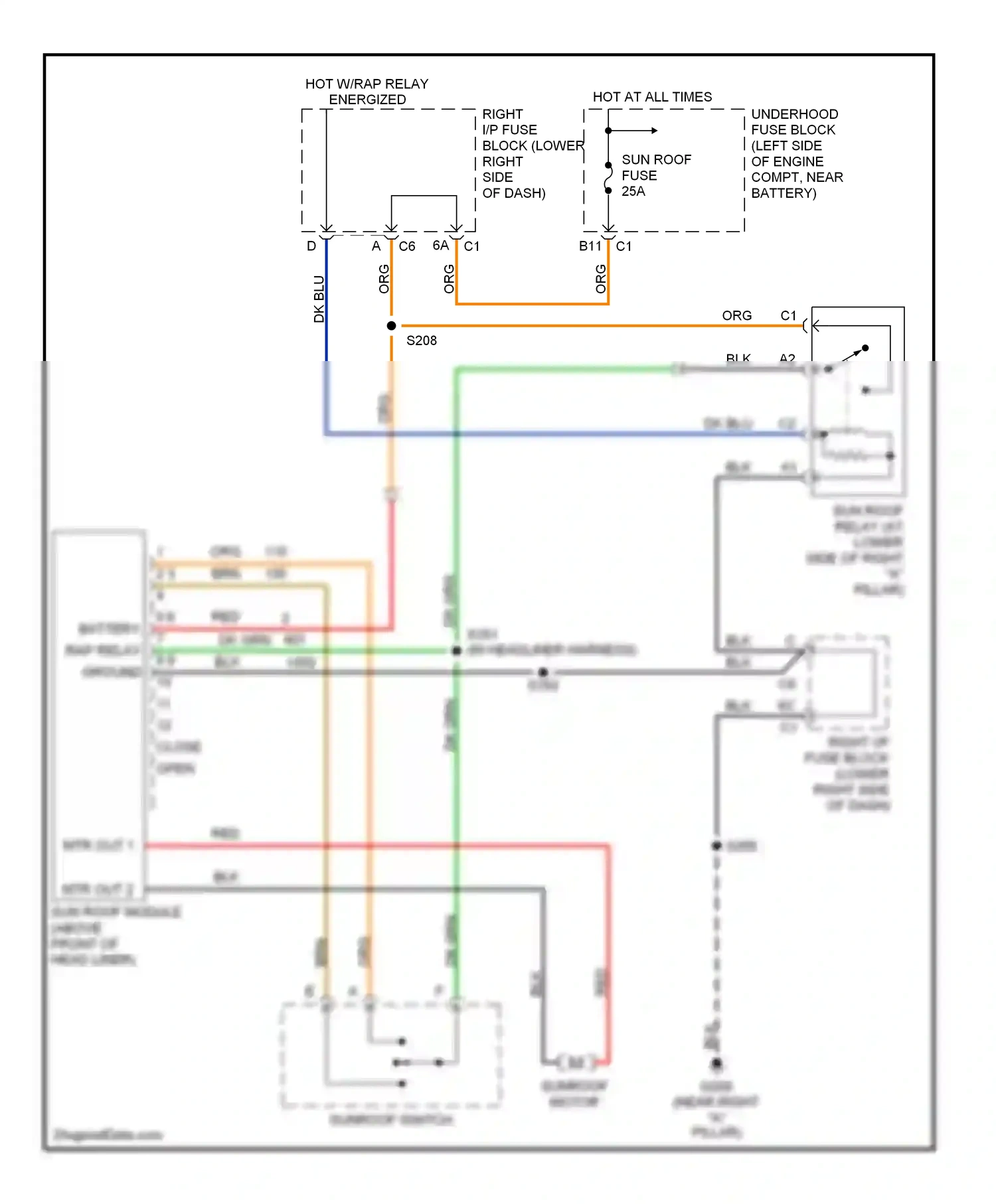 Chevrolet Avalanche I (2001-2006) dk blu wiring diagram  (46 of 67)