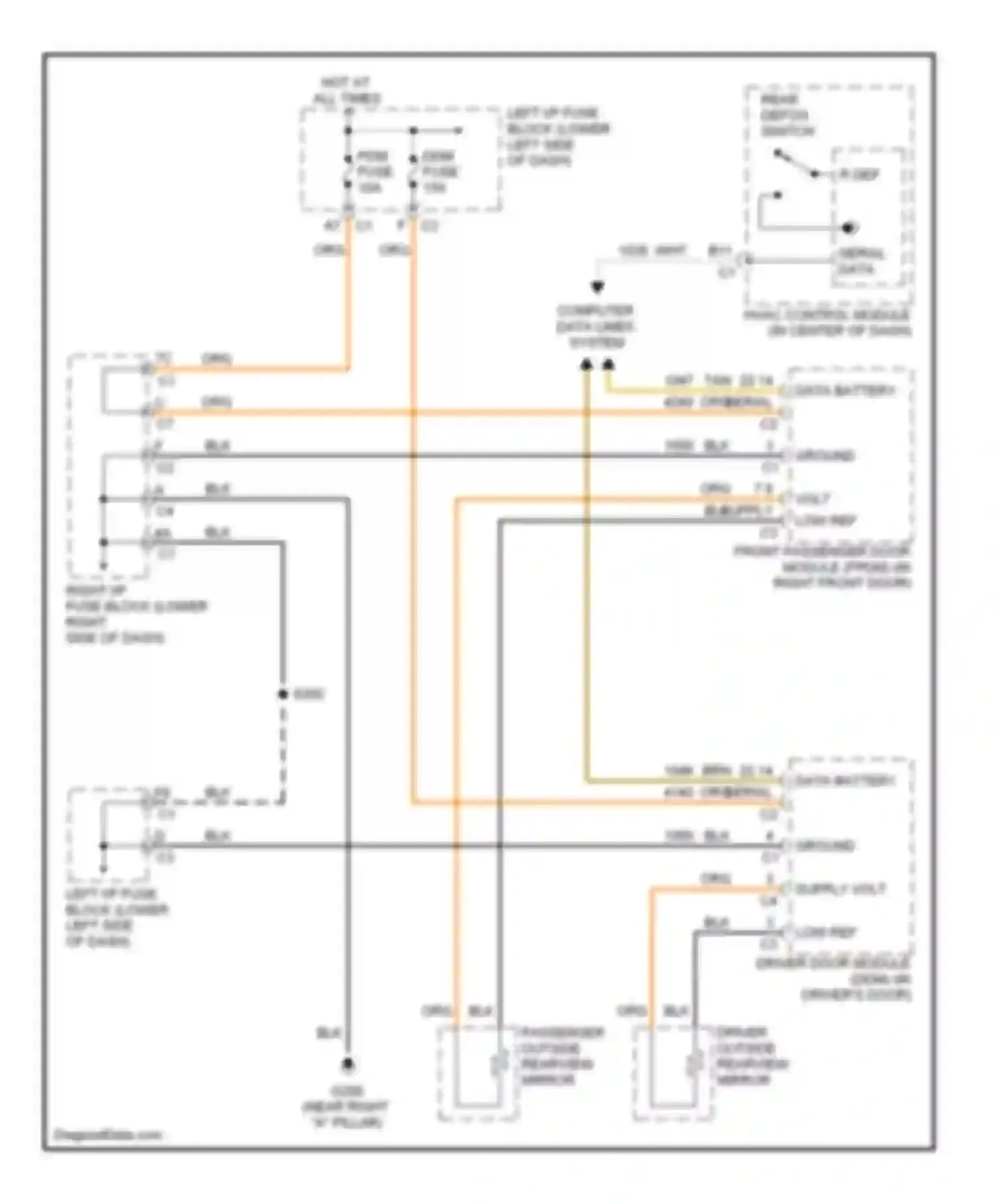 Wiring diagram r def for Chevrolet Avalanche I (2001-2006) (1 of 1)