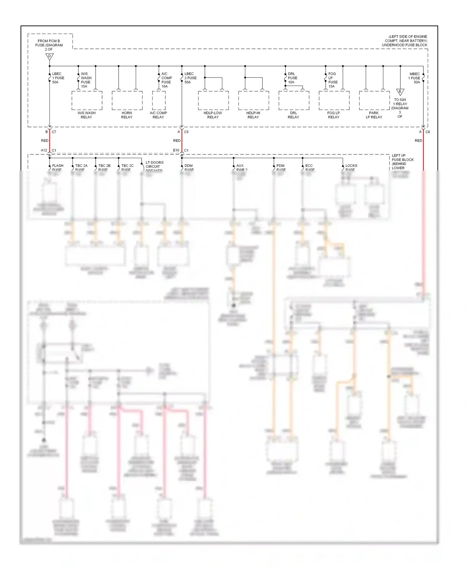Chevrolet Avalanche I (2001-2006) red wiring diagram  (30 of 55)