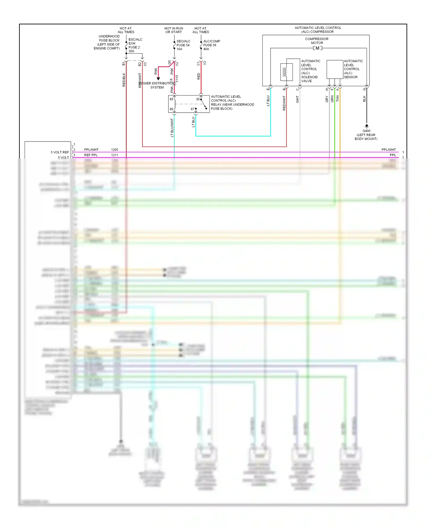 Chevrolet Avalanche II (2006-2013) automatic level control (alc) compressor wiring diagram  (1 of 1)