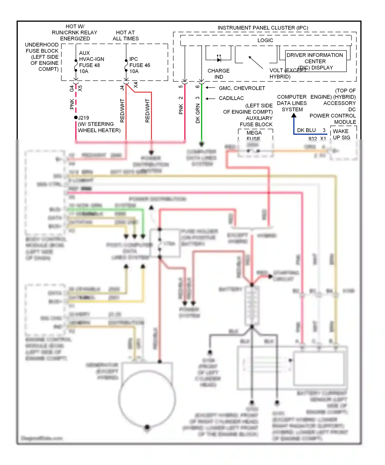 Chevrolet Avalanche II (2006-2013) dk blu wiring diagram  (74 of 81)