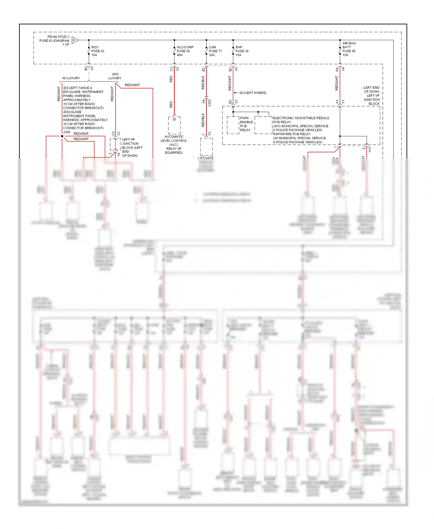 Chevrolet Avalanche II (2006-2013) driver seat adjuster switch wiring diagram  (3 of 3)