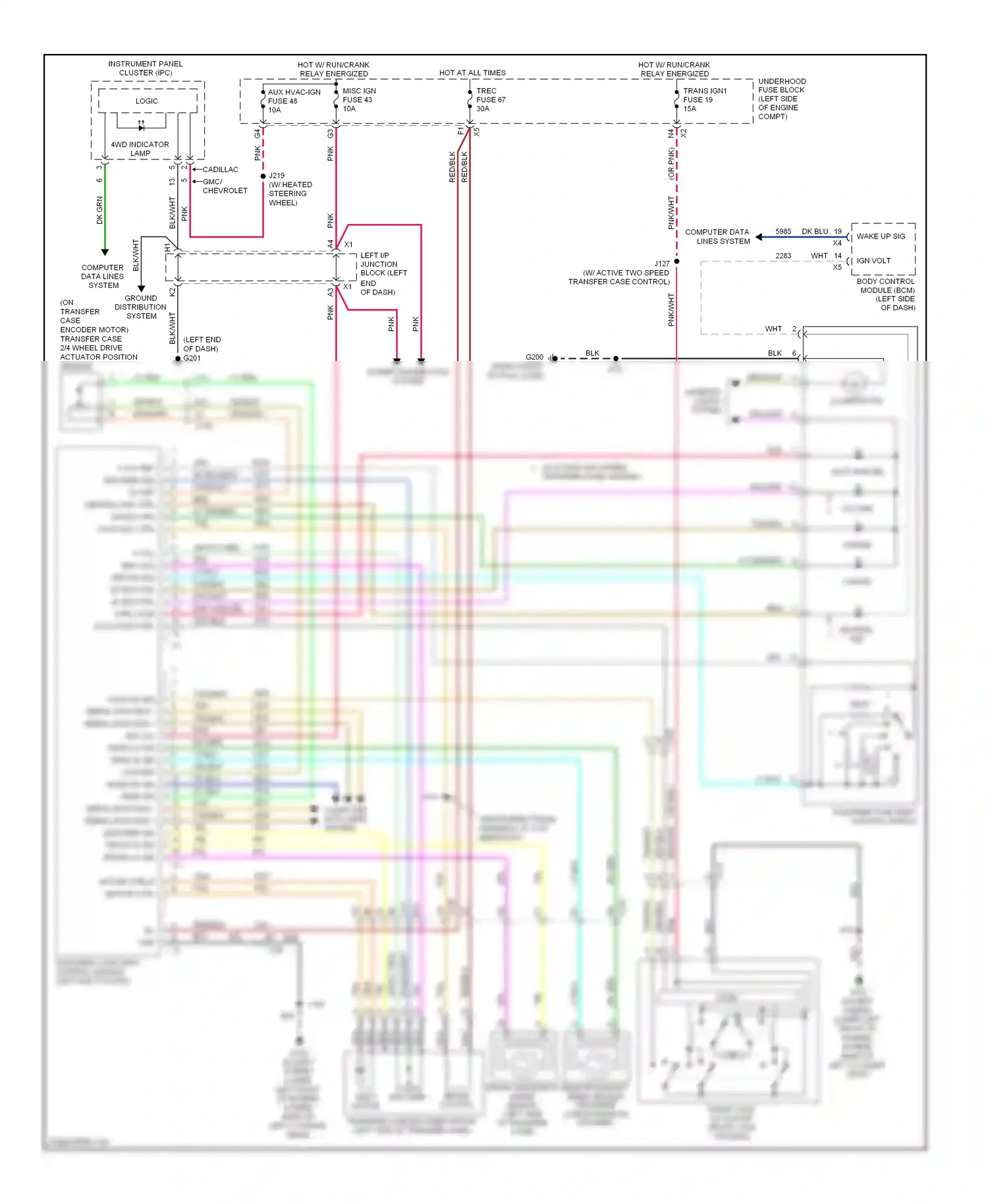 Chevrolet Avalanche II (2006-2013) encoder wiring diagram  (1 of 1)