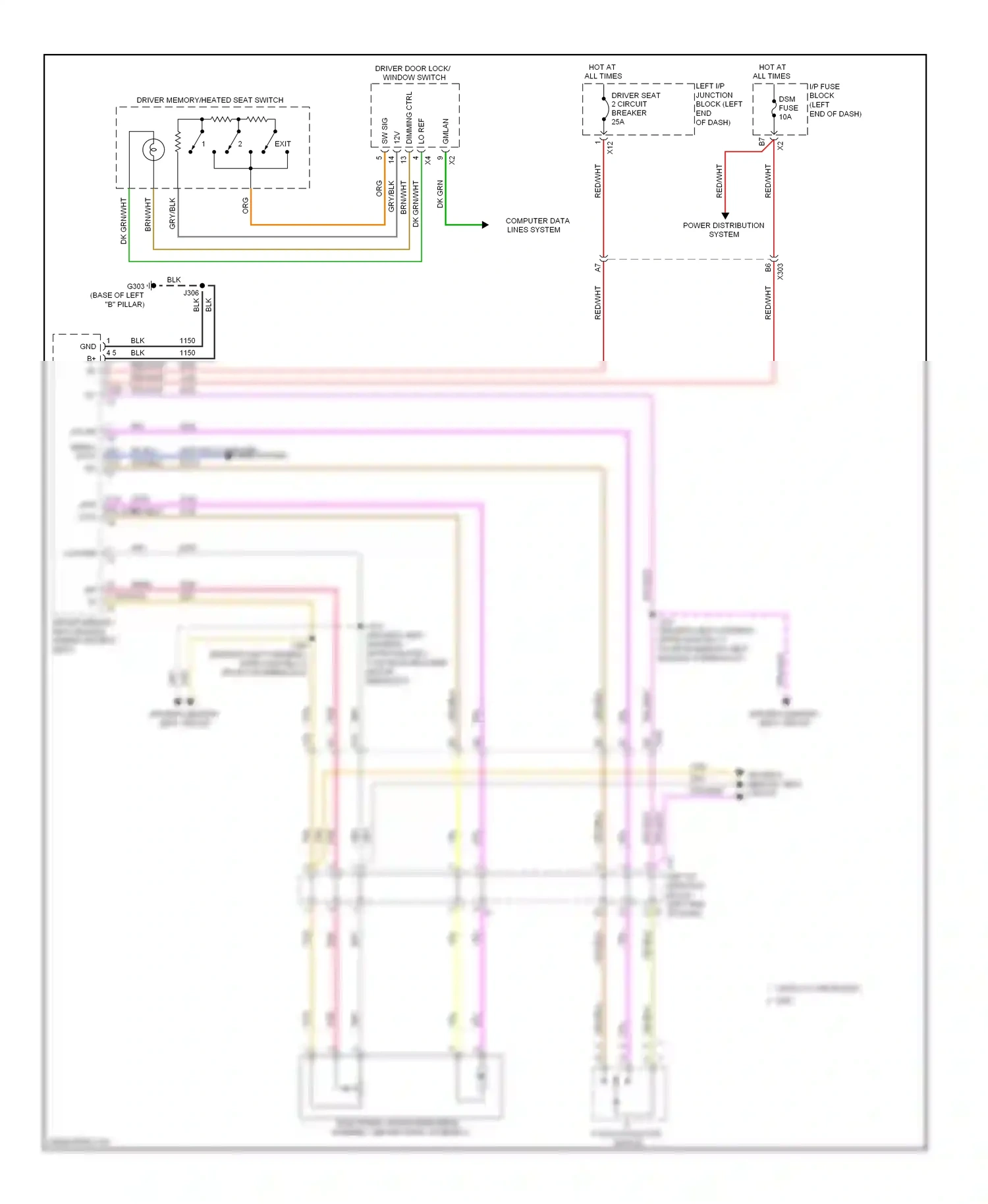 Chevrolet Avalanche II (2006-2013) exit wiring diagram  (1 of 2)