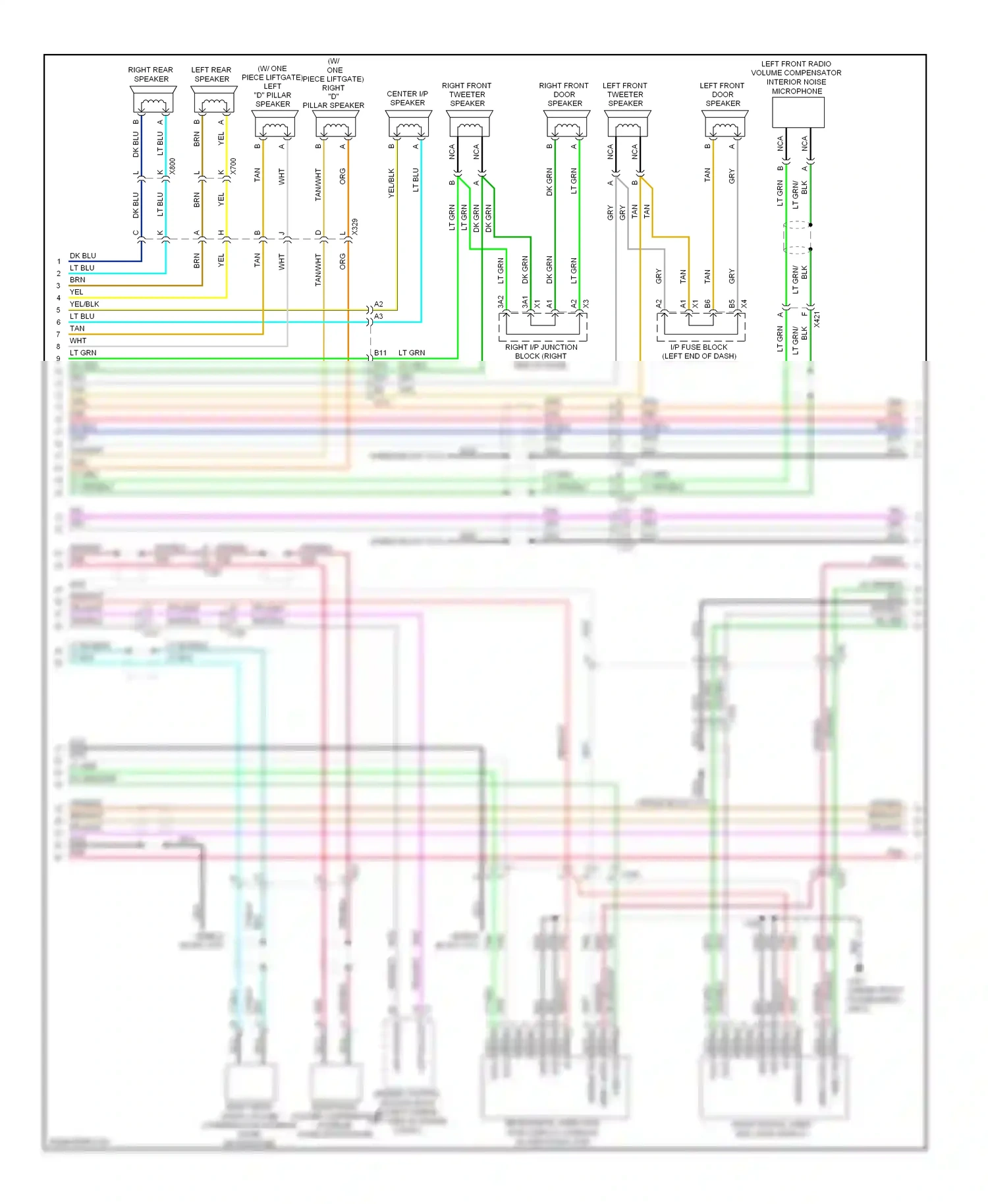 Chevrolet Avalanche II (2006-2013) left front door speaker wiring diagram  (3 of 8)