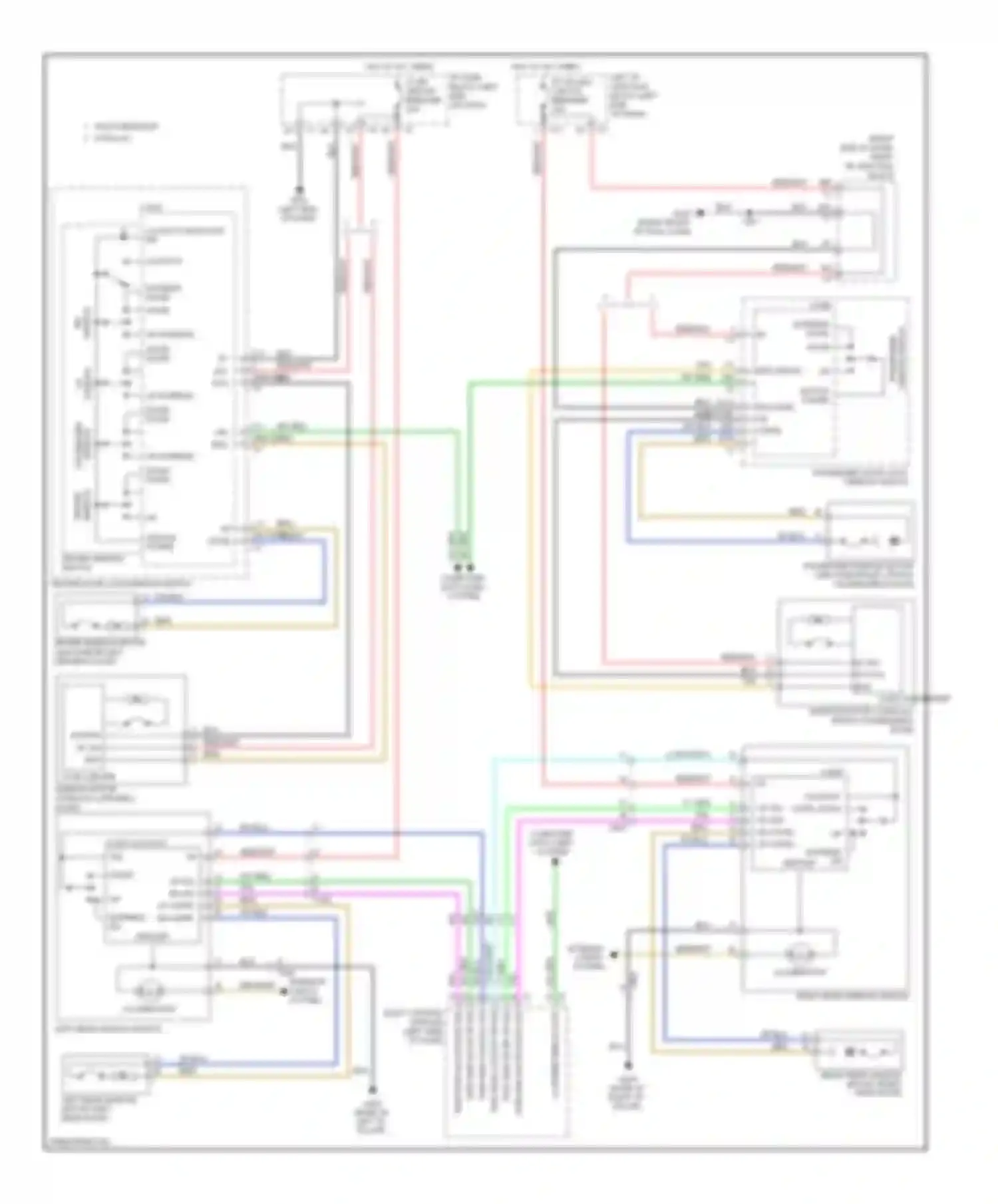 Wiring diagram left rear window switch for Chevrolet Avalanche II (2006-2013) (4 of 4)