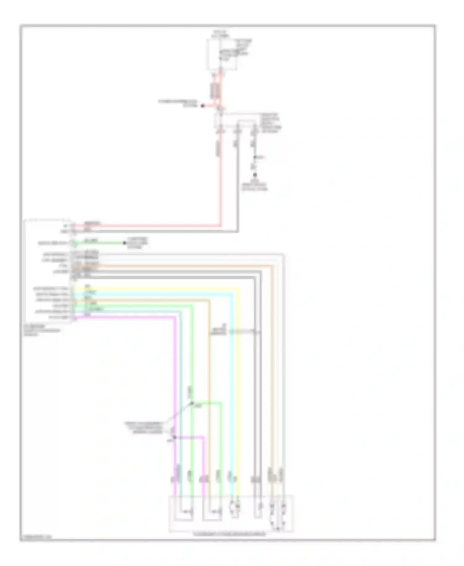 Wiring diagram passenger outside rearview mirror for Chevrolet Avalanche II (2006-2013) (2 of 2)