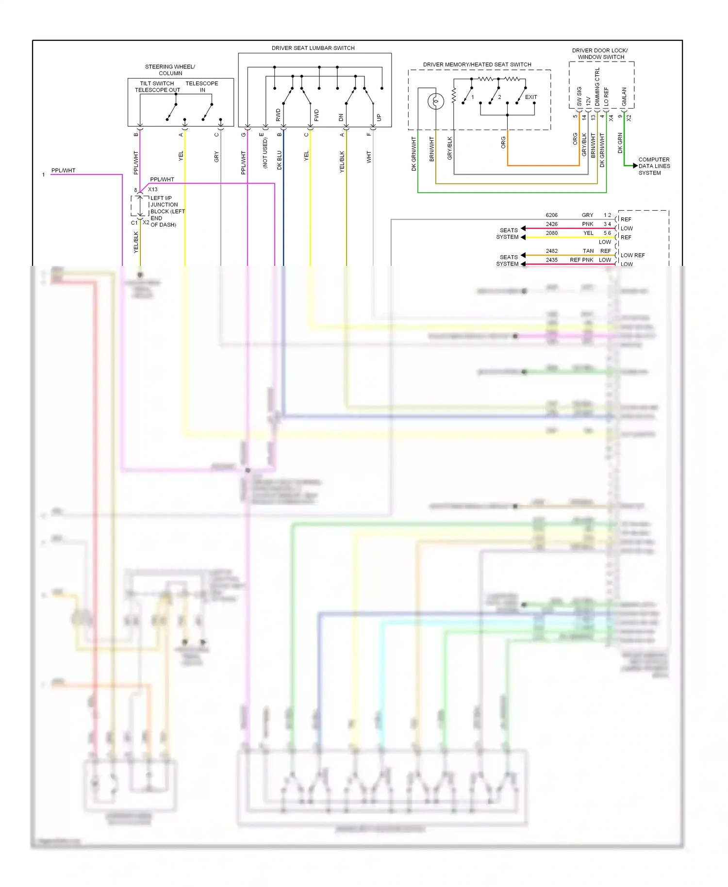 Chevrolet Avalanche II (2006-2013) tilt switch wiring diagram  (1 of 1)