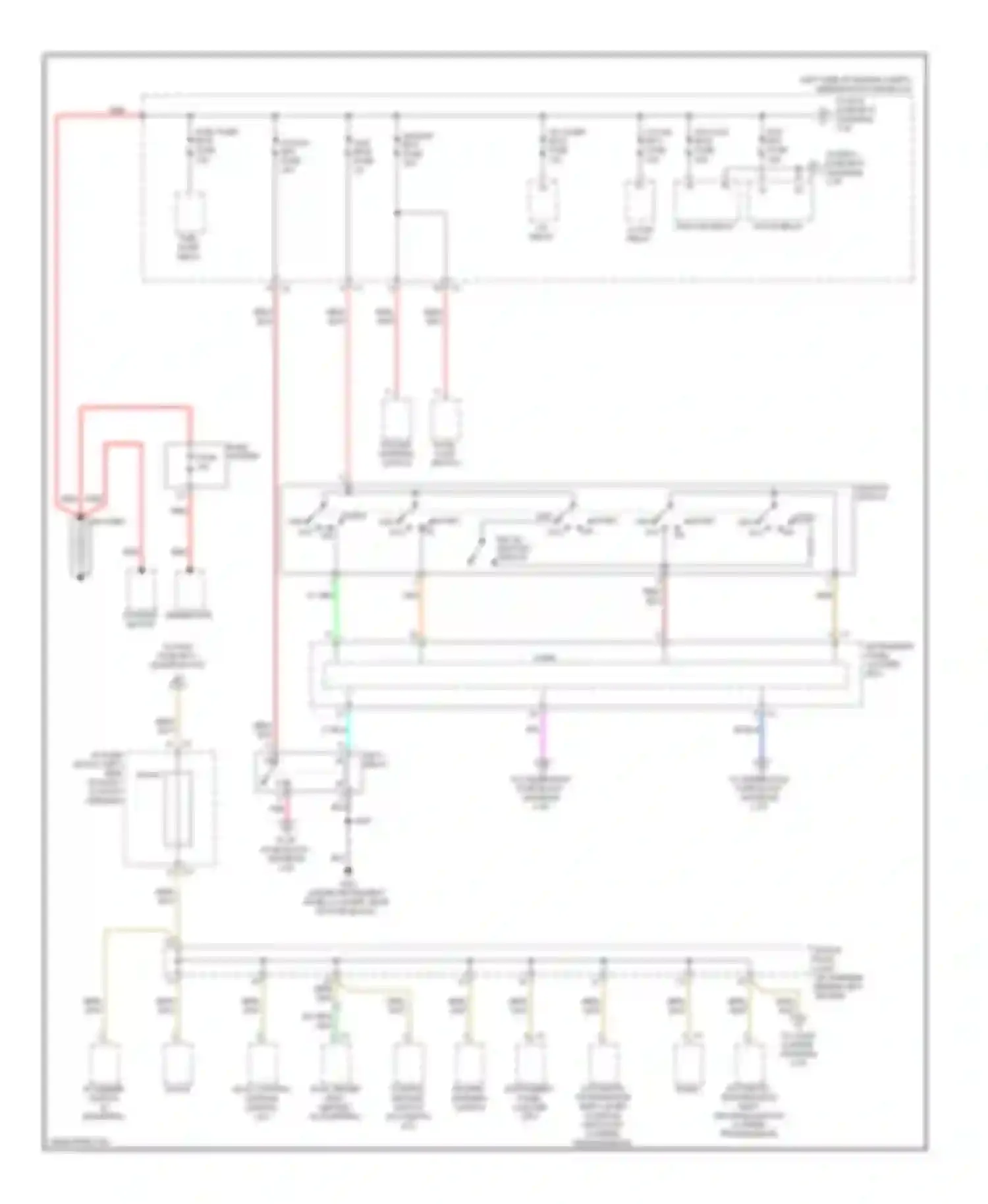 Aveo Chevrolet I facelift (2006-2012): Power distribution circuit (1 of 4)