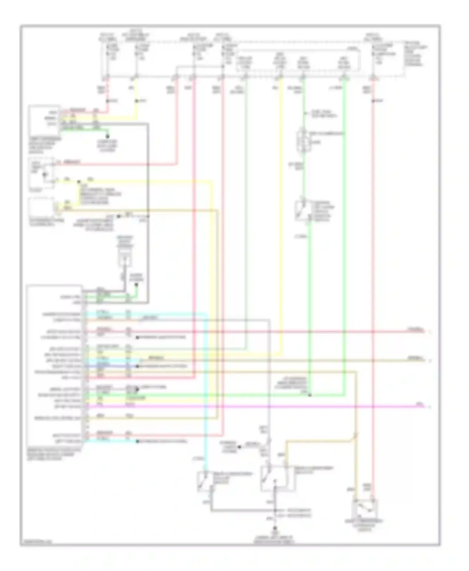 Aveo Chevrolet I facelift (2006-2012): Power door locks circuit (1 of 2)
