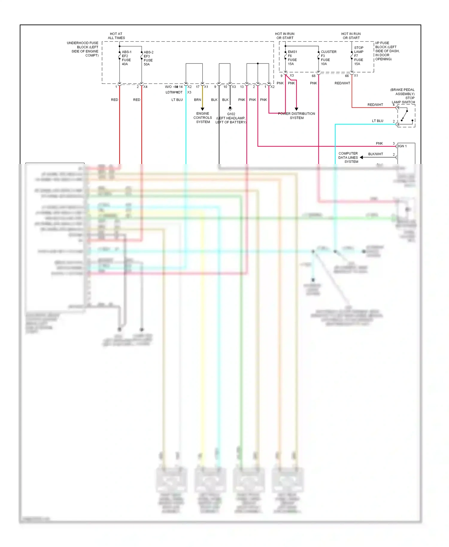 Wiring diagram abs-2 for Chevrolet Aveo I facelift (2006-2012) (1 of 1)