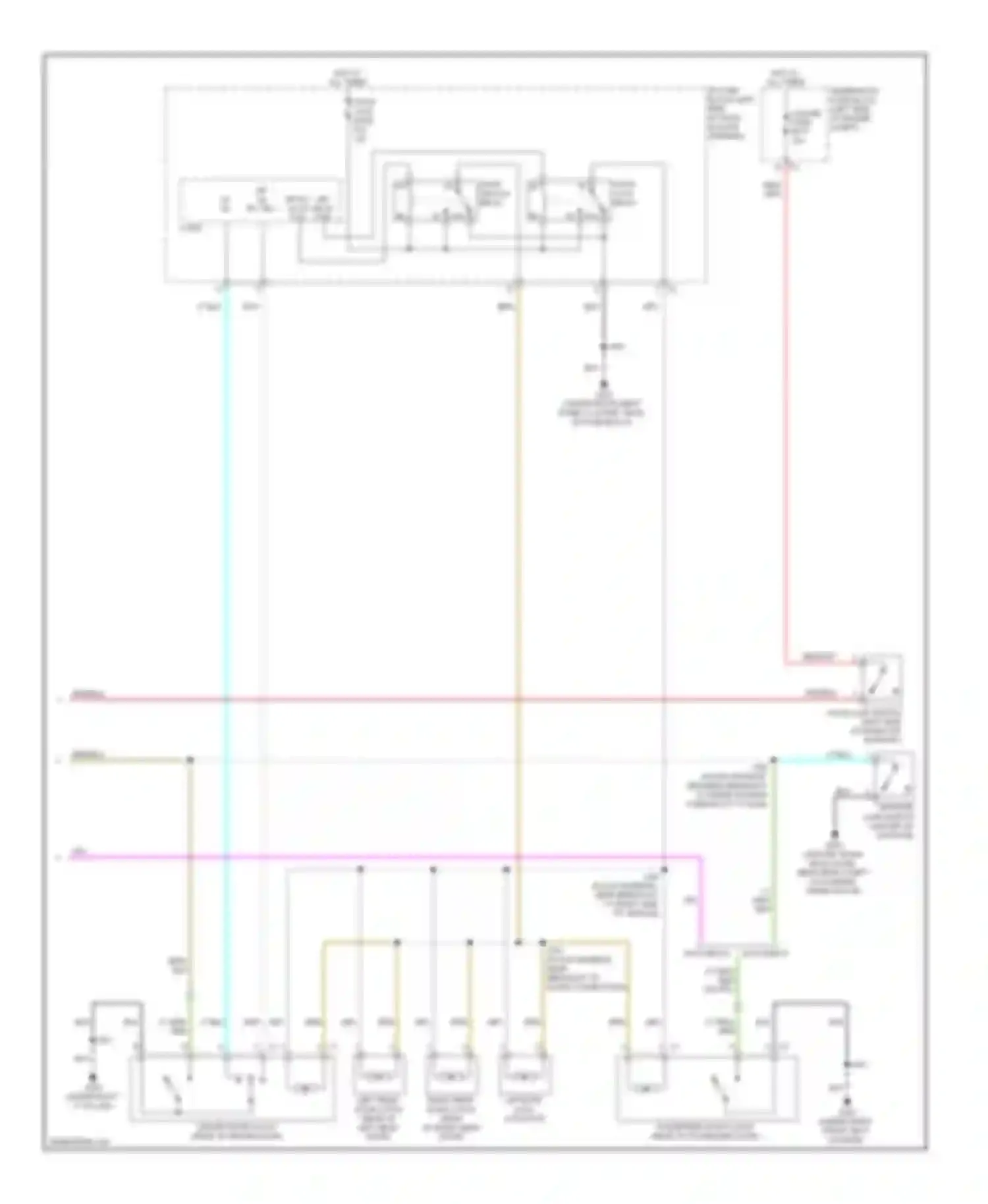 Wiring diagram (floor harness, between breakout to inline housing for Chevrolet Aveo I facelift (2006-2012) (1 of 2)