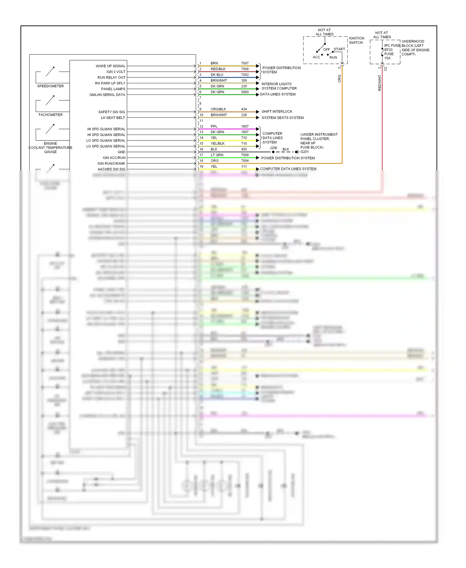 Chevrolet Aveo I facelift (2006-2012) headlights system wiring diagram  (1 of 2)