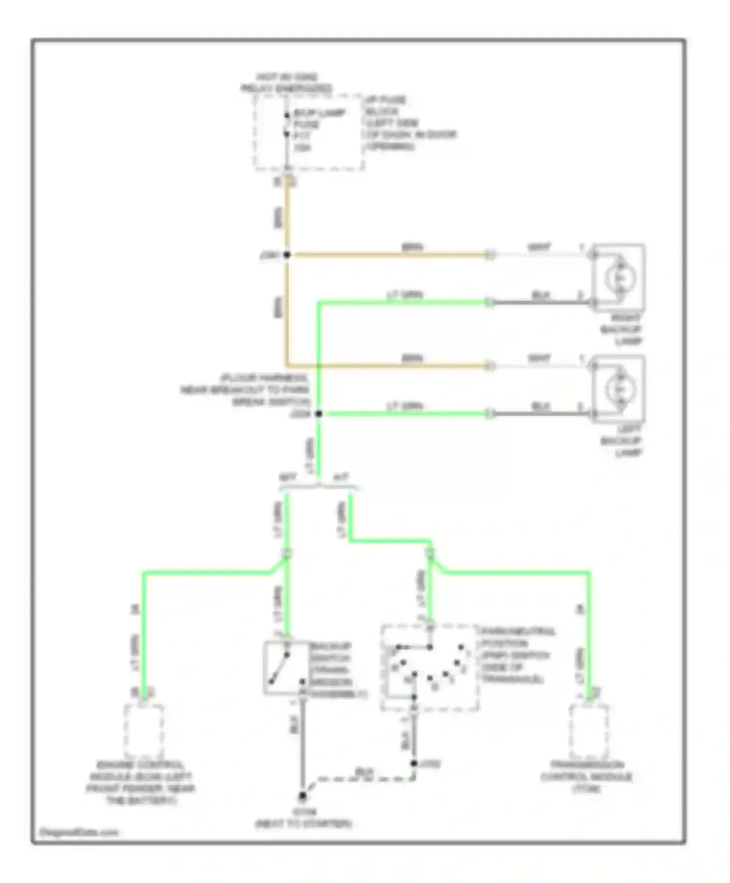 Wiring diagram m/t a/t for Chevrolet Aveo I facelift (2006-2012) (1 of 1)