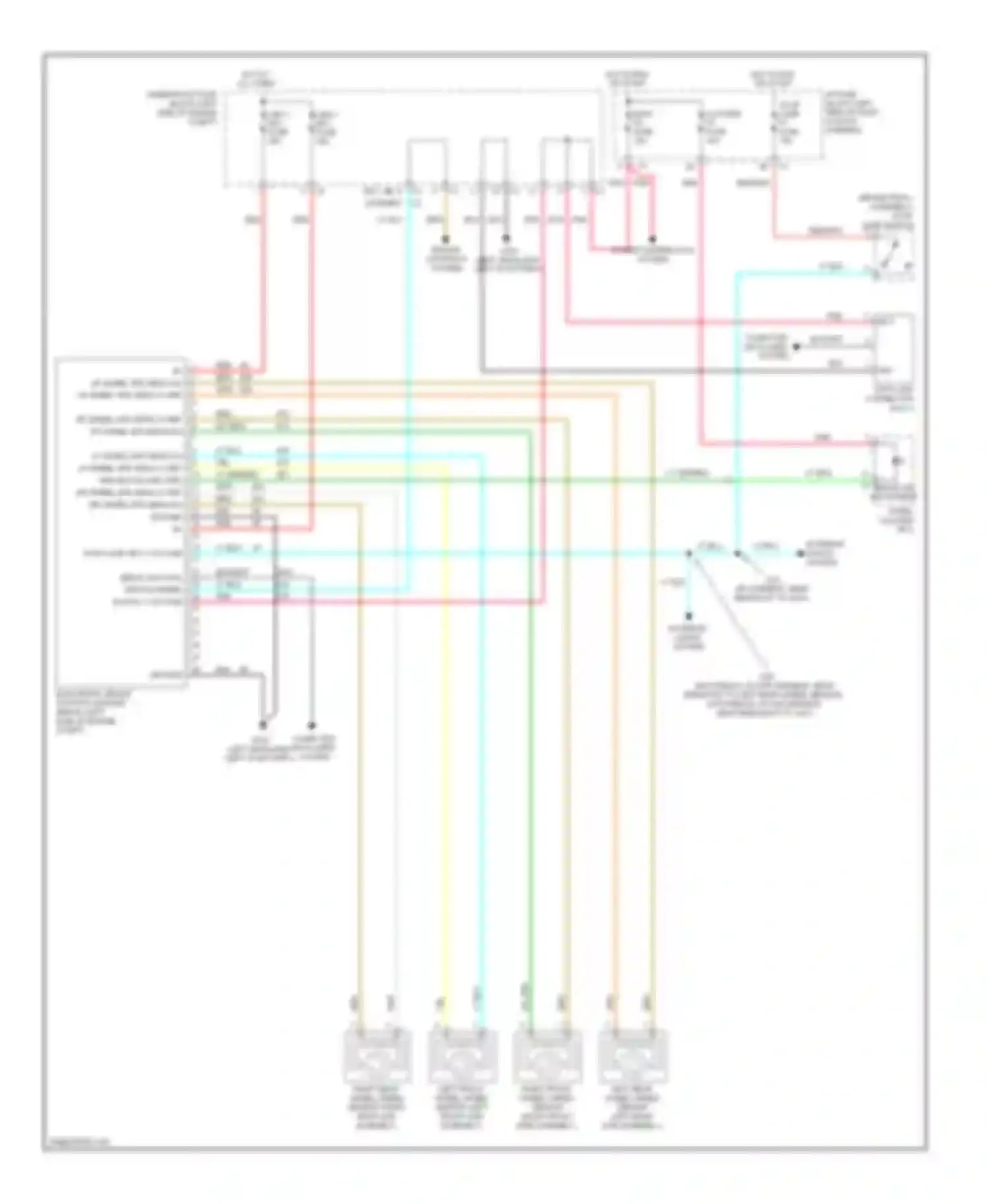 Wiring diagram power distribution system for Chevrolet Aveo I facelift (2006-2012) (1 of 8)