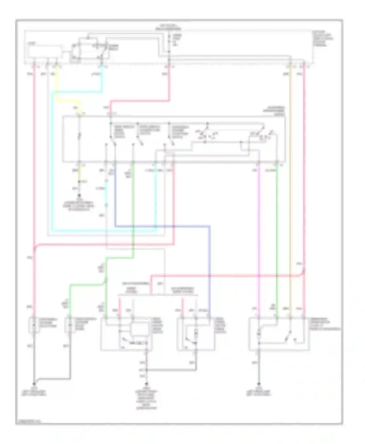 Wiring diagram rear window washer fluid switch for Chevrolet Aveo I facelift (2006-2012) (1 of 1)