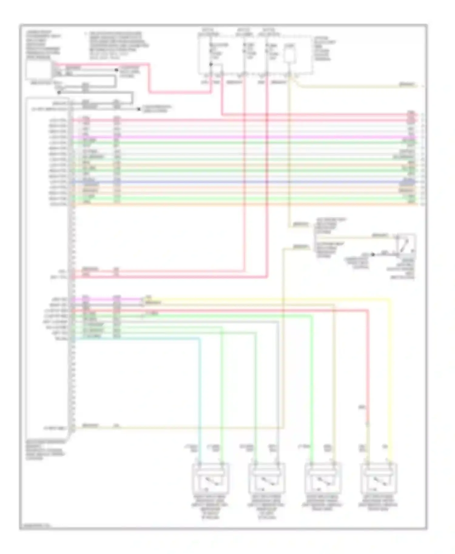 Wiring diagram restraint system for Chevrolet Aveo I facelift (2006-2012) (2 of 2)