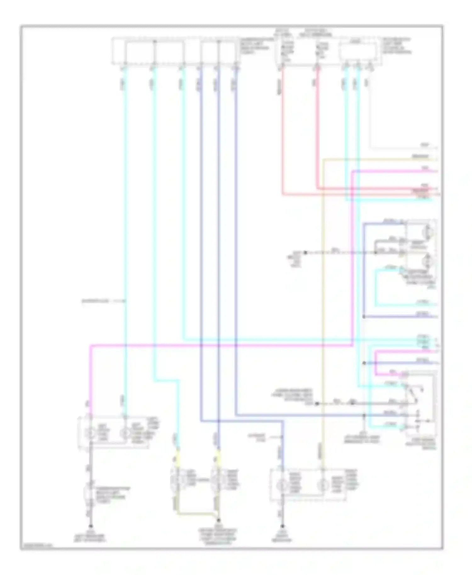 Wiring diagram right park/ turn signal lamp for Chevrolet Aveo I facelift (2006-2012) (1 of 3)