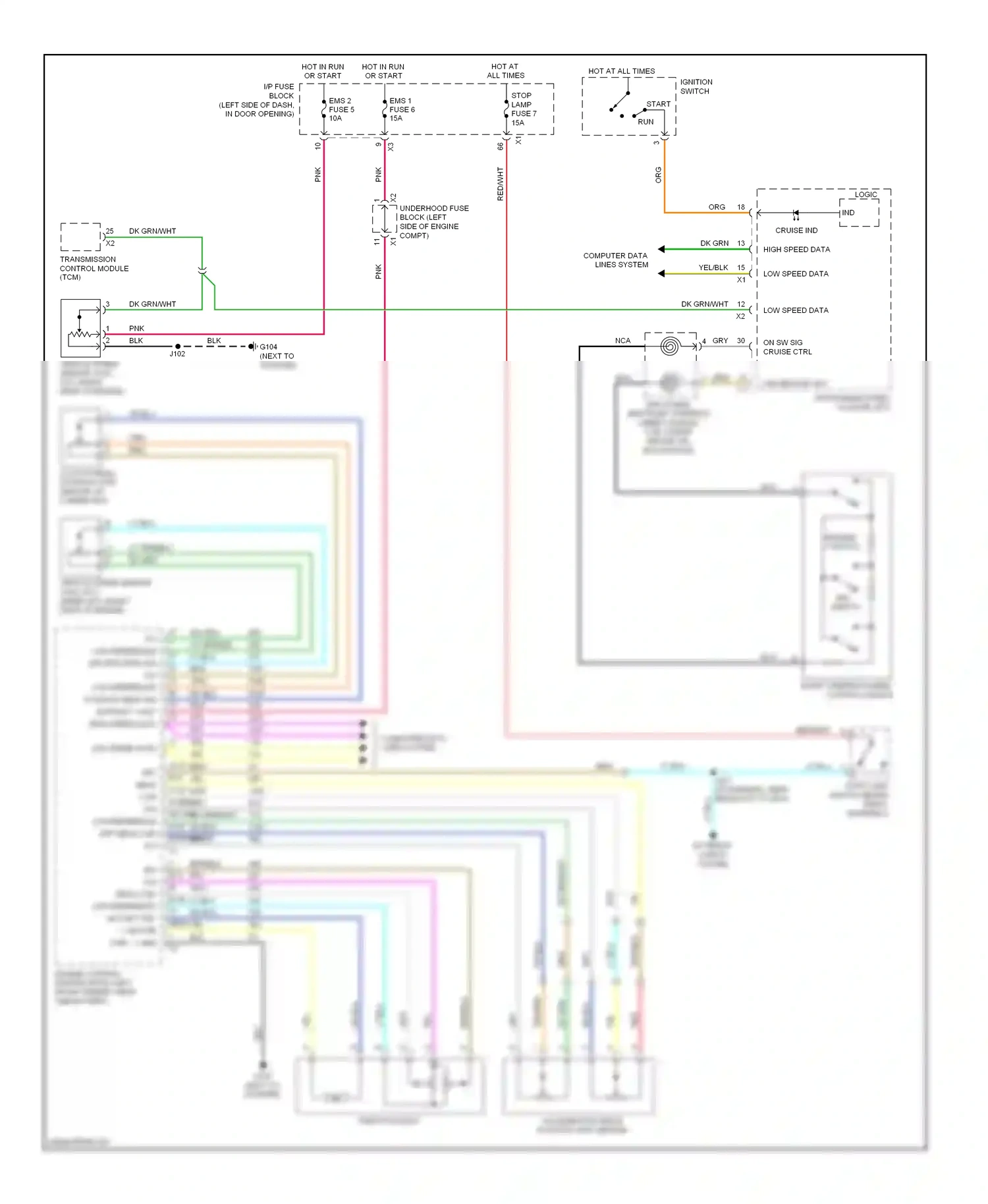 Chevrolet Aveo I facelift (2006-2012) right steering wheel control switch wiring diagram  (1 of 1)