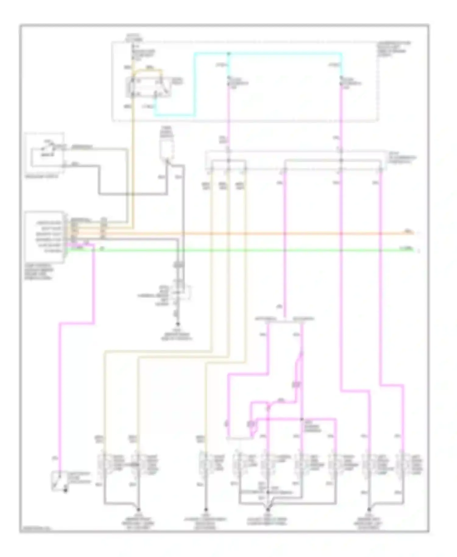 Aveo Chevrolet I (2003-2008): Exterior lamps circuit (1 of 3)