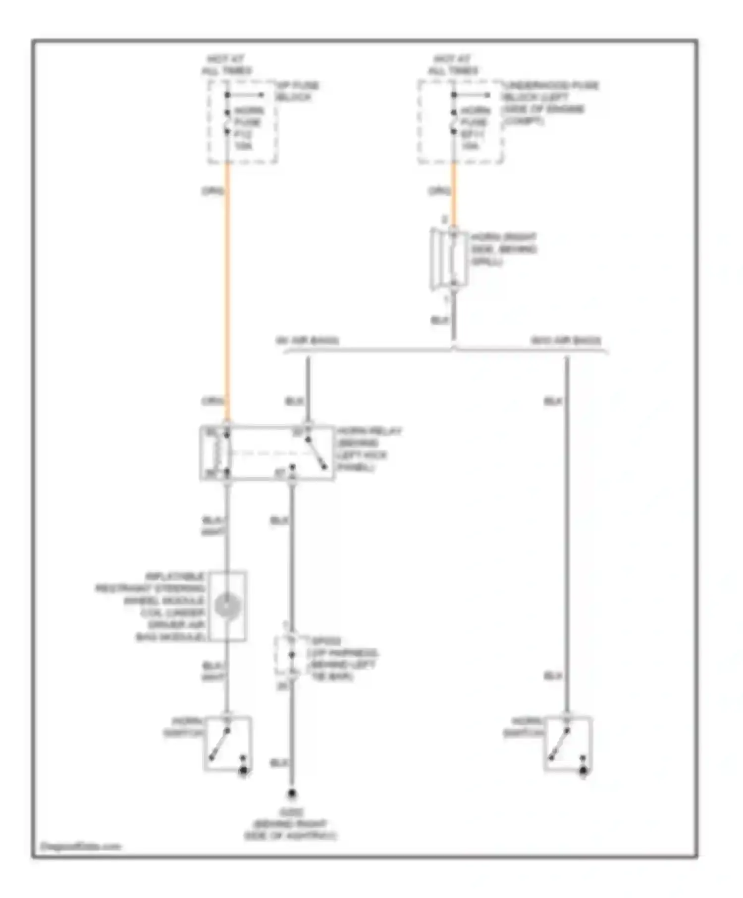 Aveo Chevrolet I (2003-2008): Horn circuit