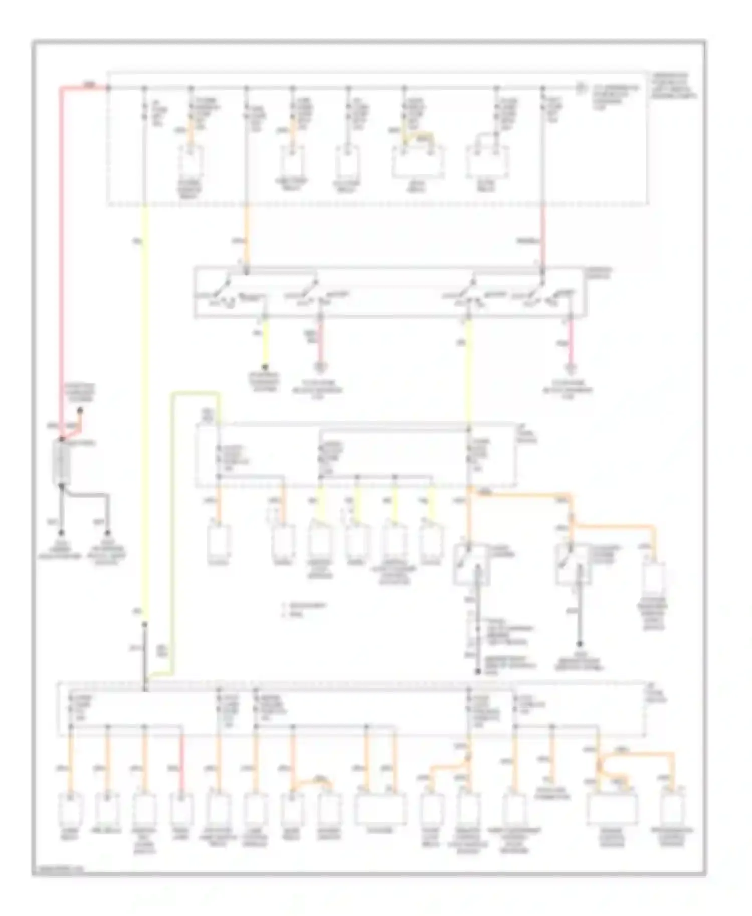 Aveo Chevrolet I (2003-2008): Power distribution circuit (1 of 3)