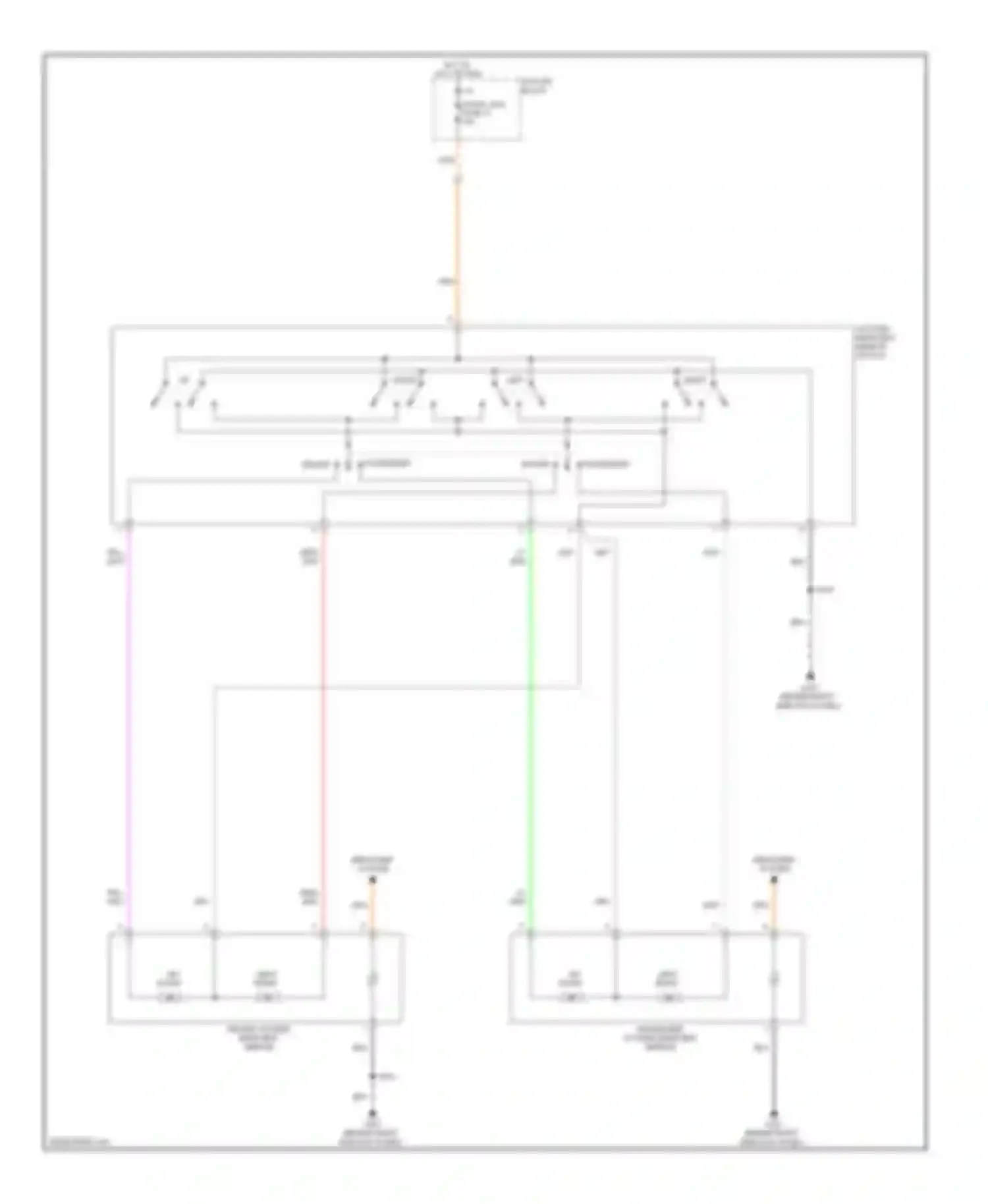 Aveo Chevrolet I (2003-2008): Power mirrors circuit, driver"s & passenger"s