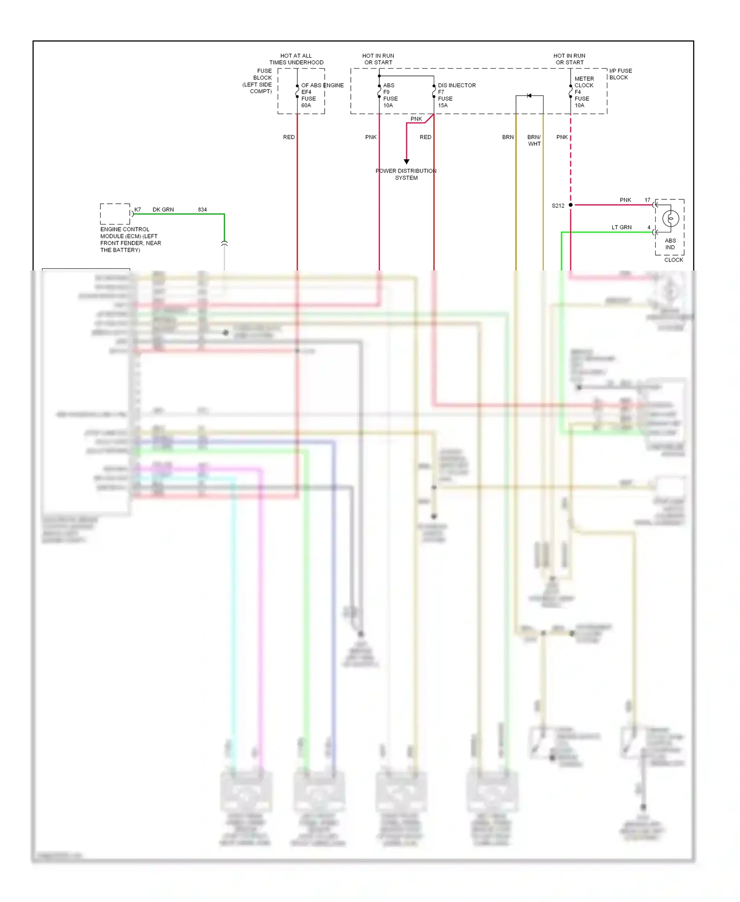 Wiring diagram abs ind. for Chevrolet Aveo I (2003-2008) (1 of 3)